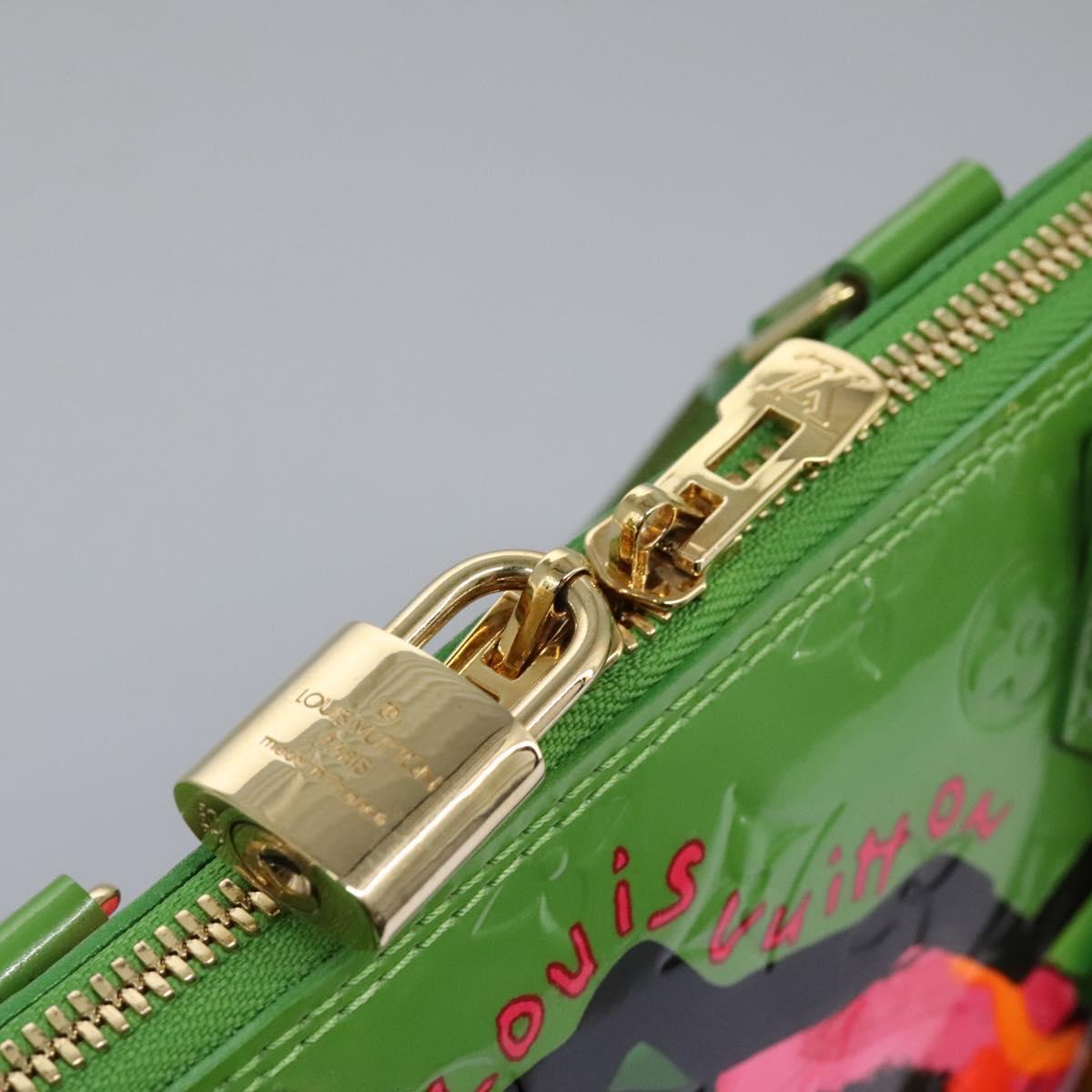 Louis Vuitton Alma Green Patent Leather Bag