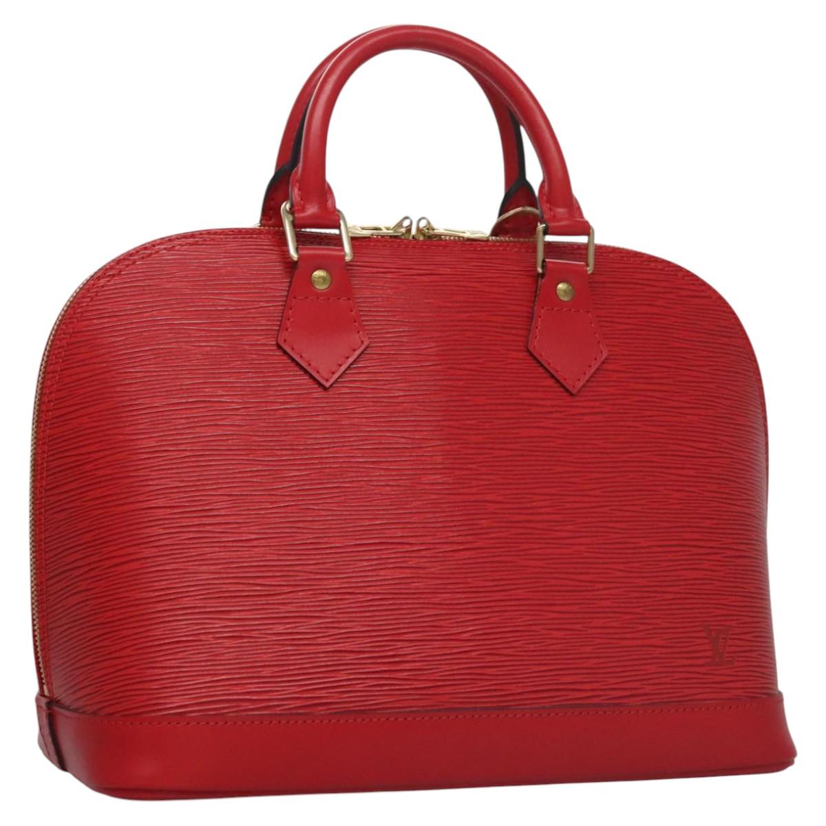 Louis Vuitton Alma Red Leather Bag