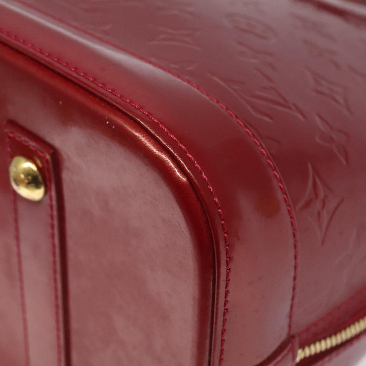 Louis Vuitton Alma Burgundy Patent Leather Bag