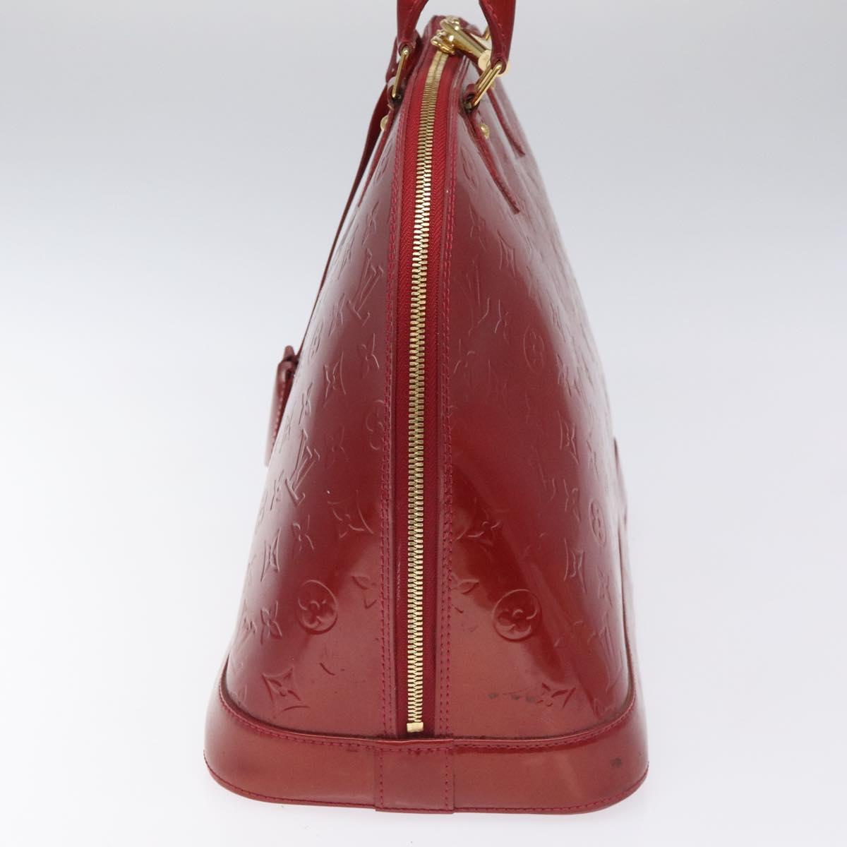 Louis Vuitton Alma Burgundy Patent Leather Bag