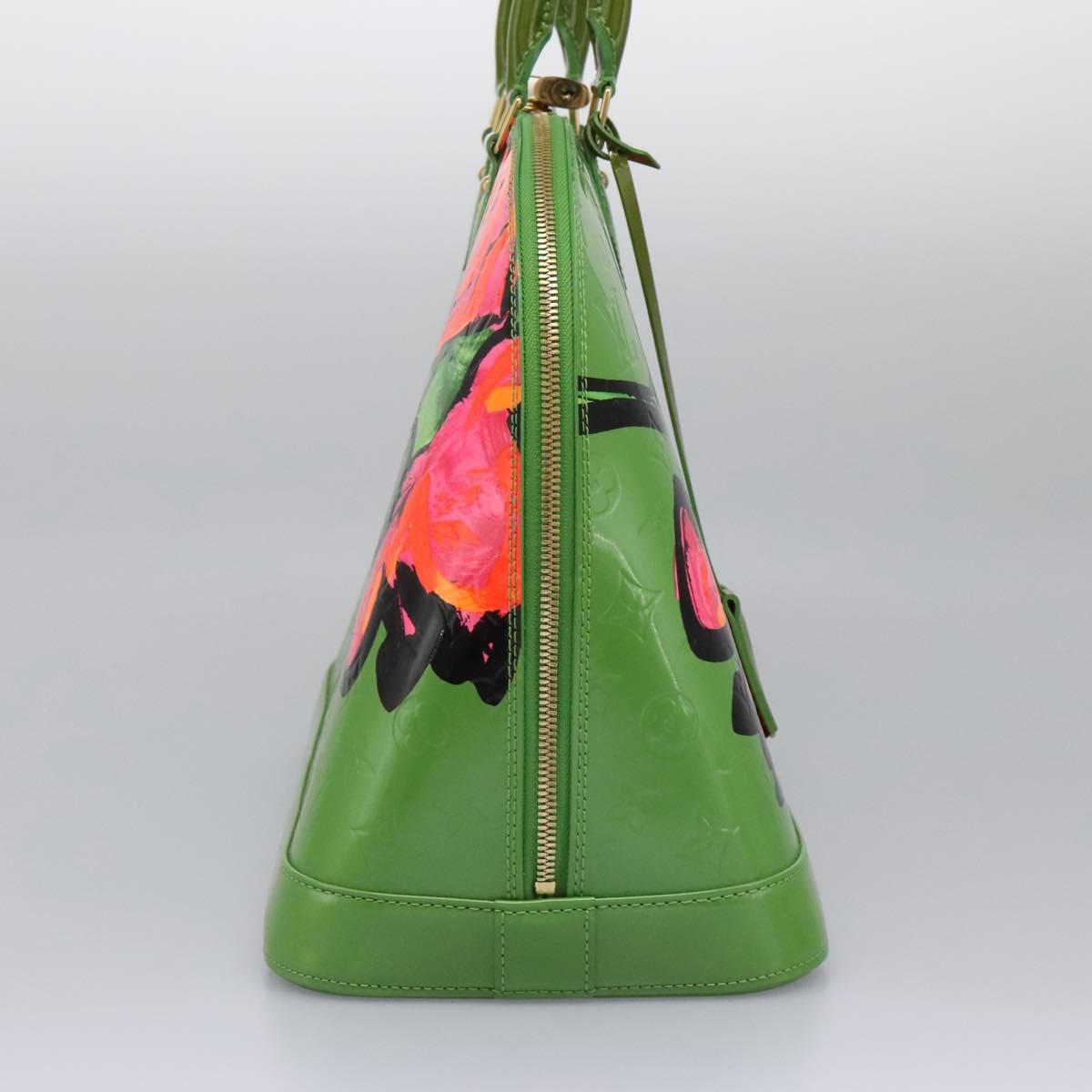 Louis Vuitton Alma Green Patent Leather Bag
