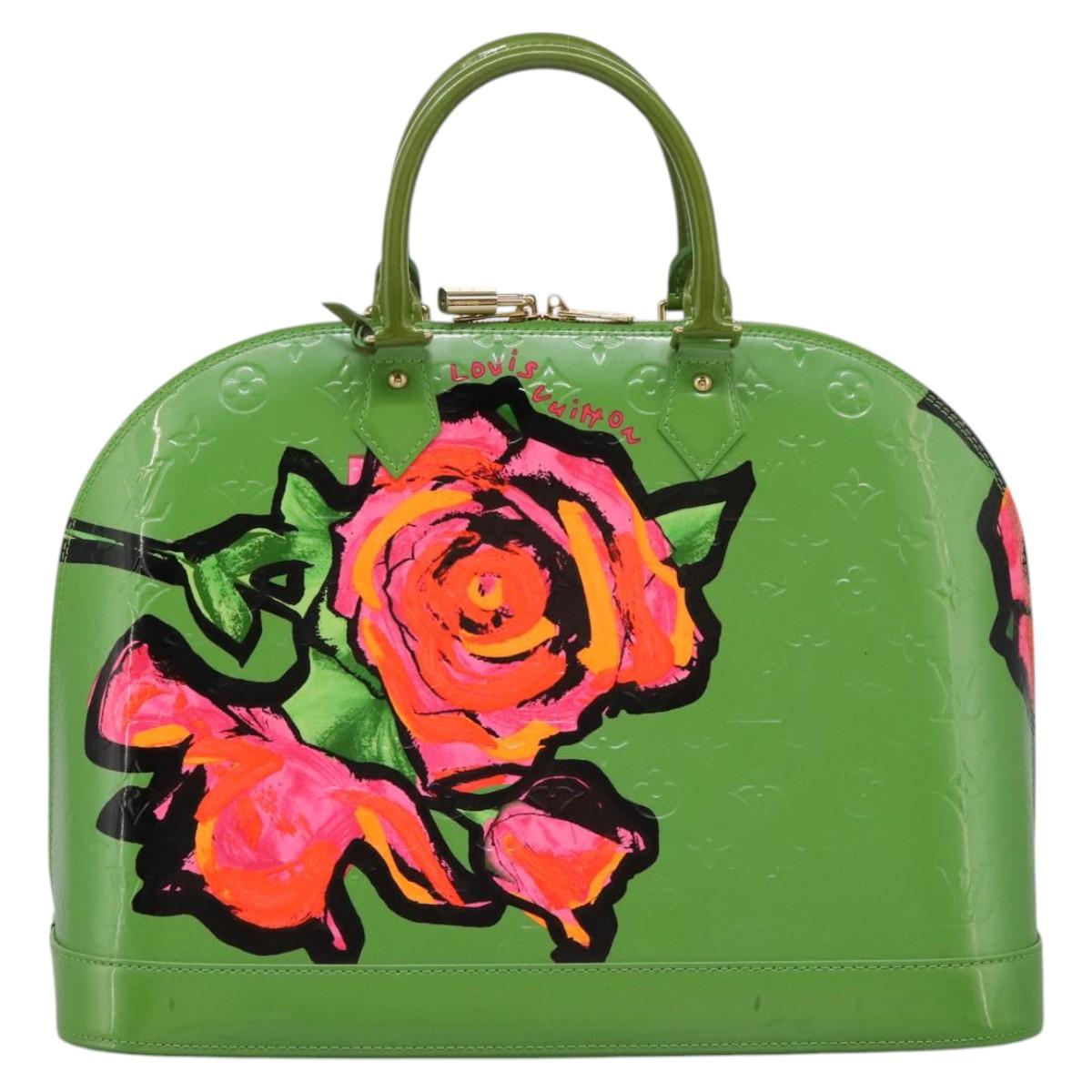 Louis Vuitton Alma Green Patent Leather Bag