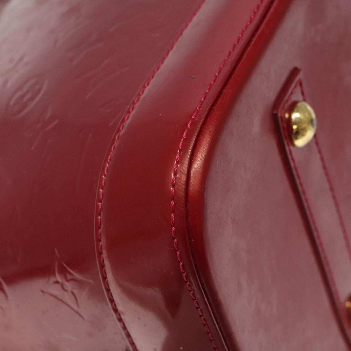Louis Vuitton Alma Burgundy Patent Leather Bag