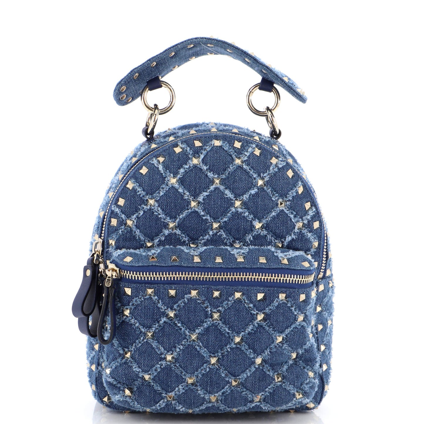 Rockstud Spike Backpack Quilted Denim Mini