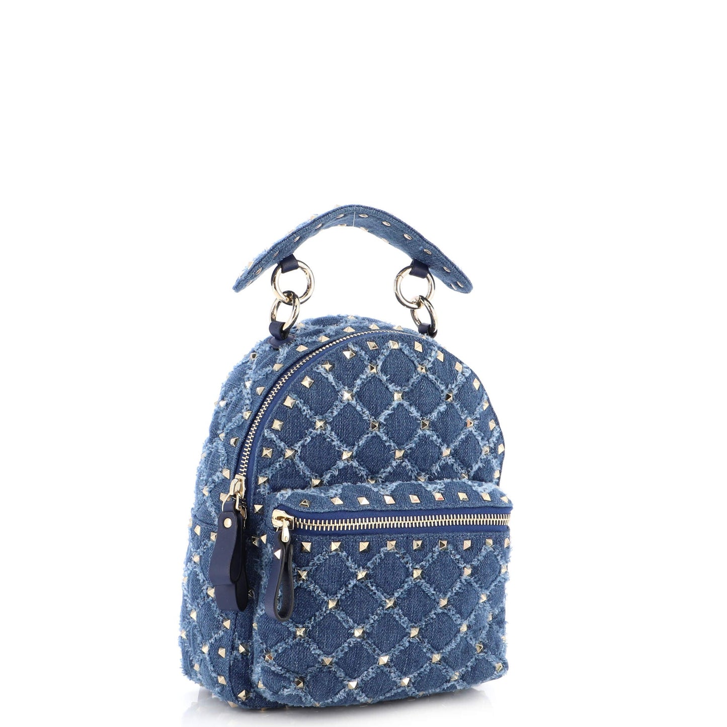Rockstud Spike Backpack Quilted Denim Mini