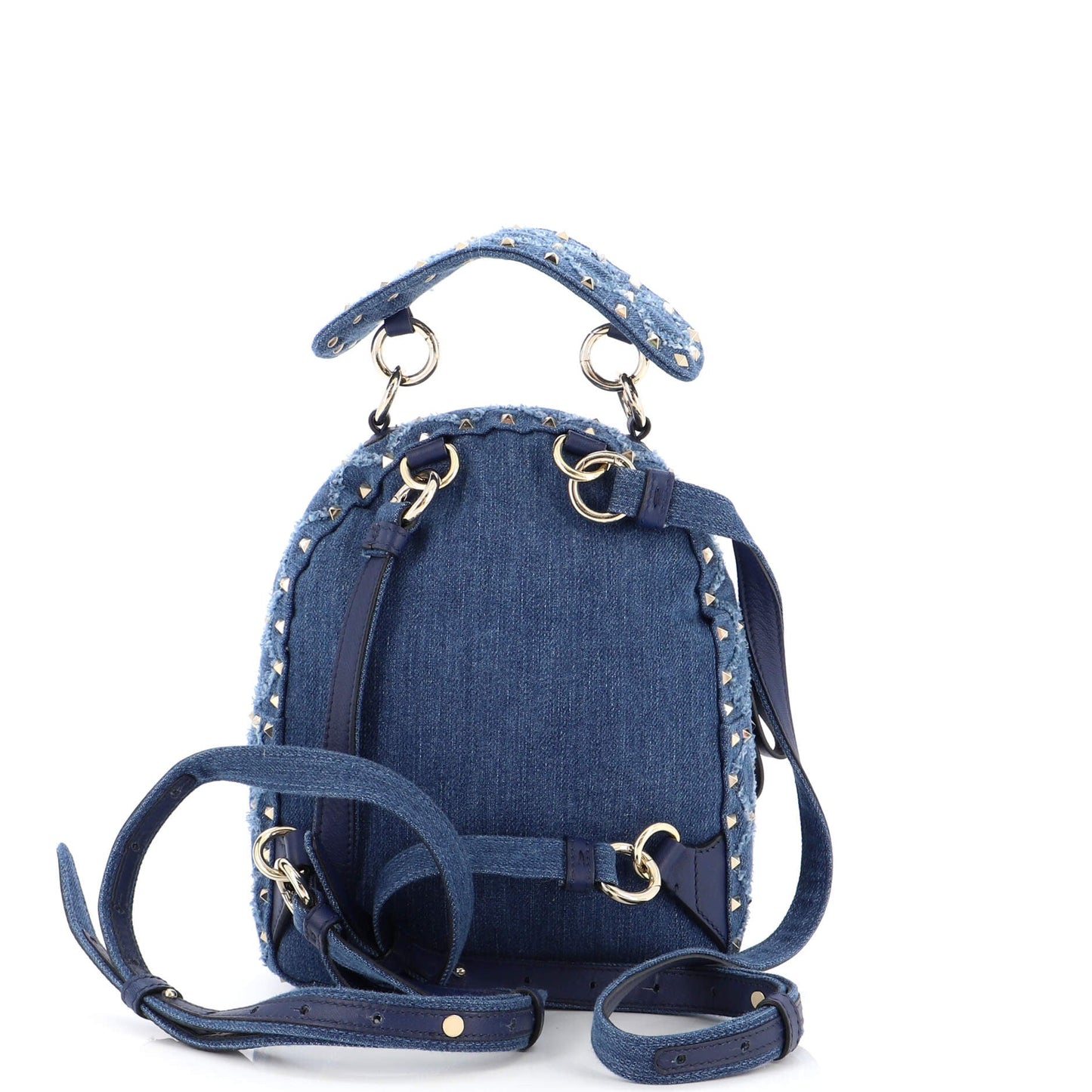 Rockstud Spike Backpack Quilted Denim Mini