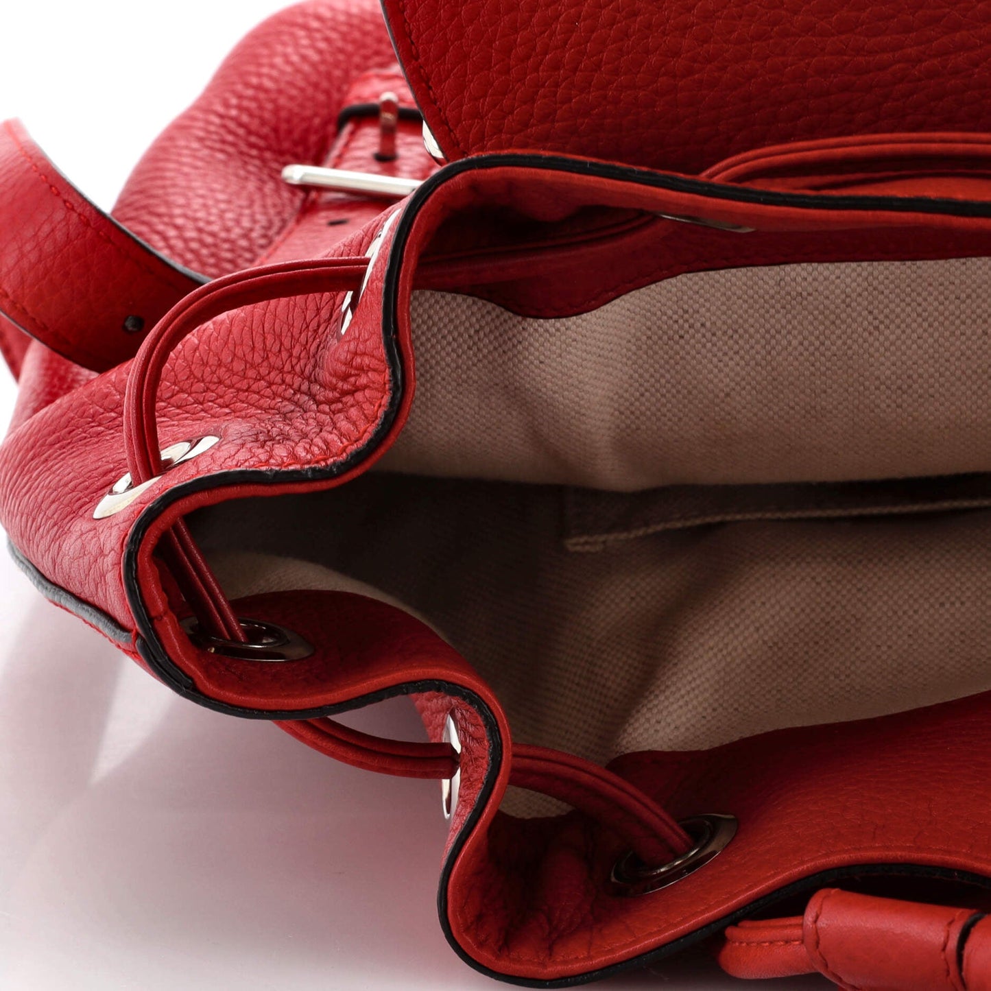 Bamboo Tassel Backpack Leather Mini