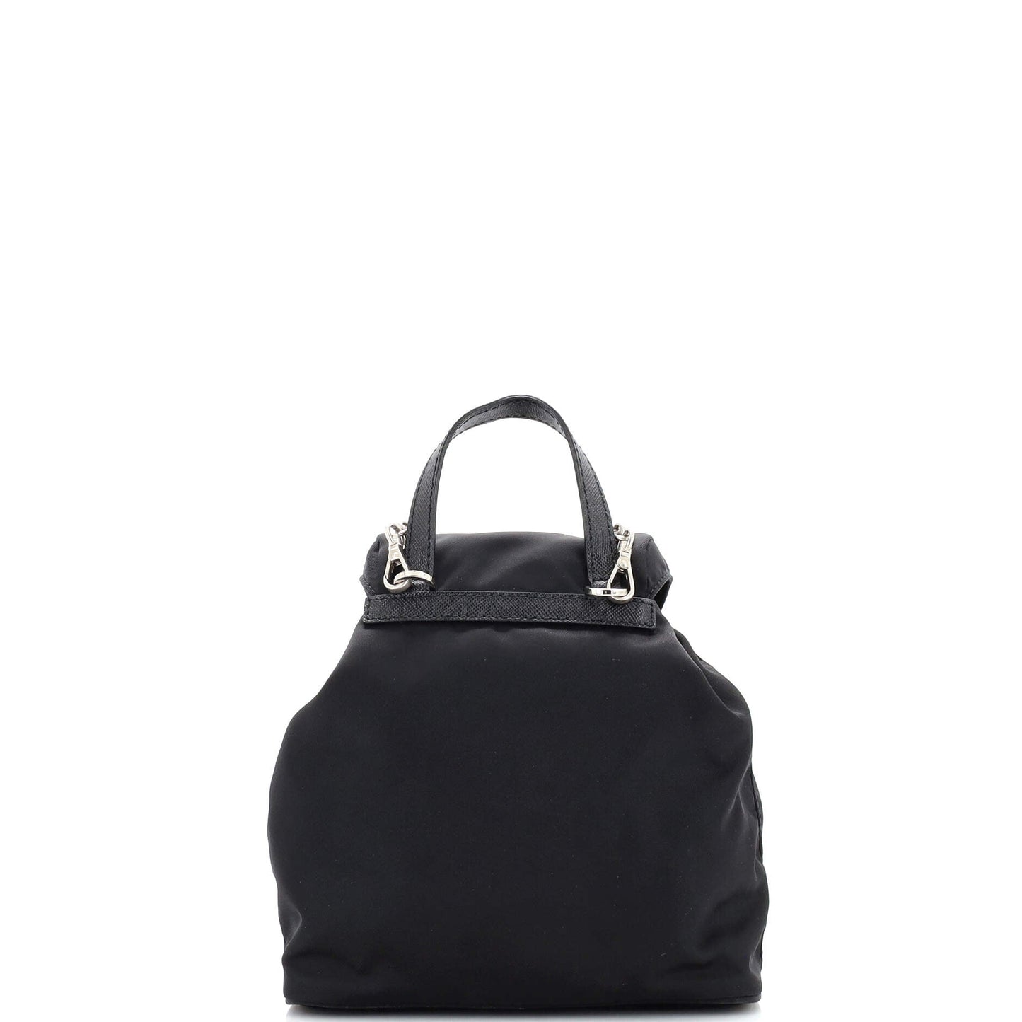 Double Pocket Backpack Chain Shoulder Bag Re-Nylon Mini