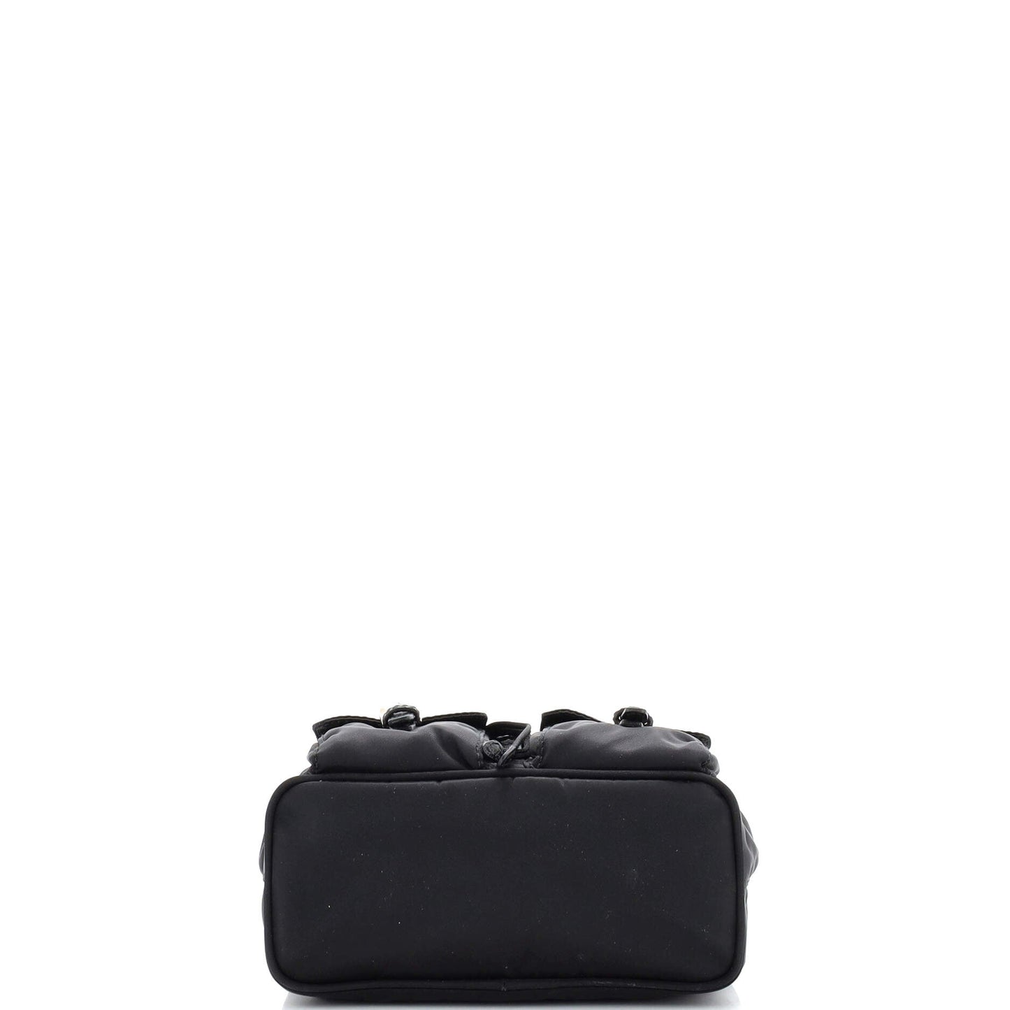 Double Pocket Backpack Chain Shoulder Bag Re-Nylon Mini
