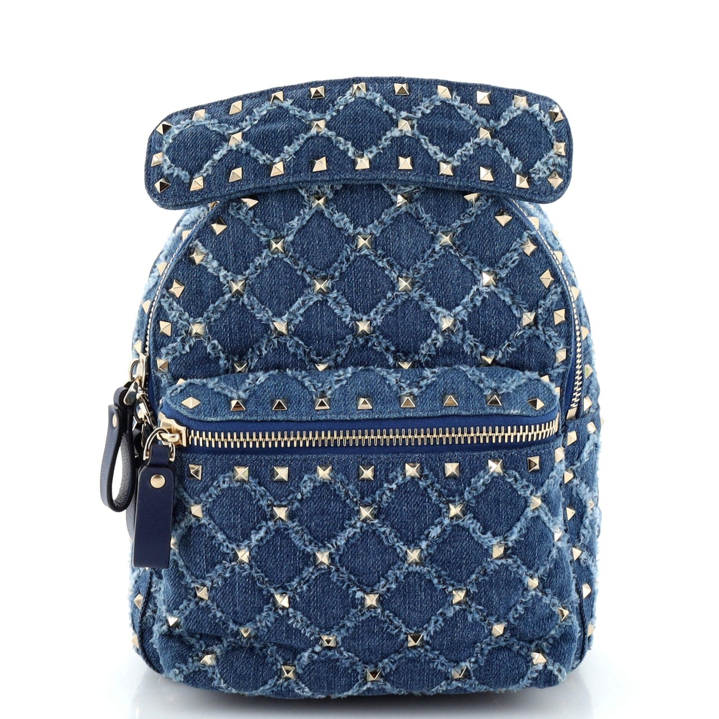 Rockstud Spike Backpack Quilted Denim Mini