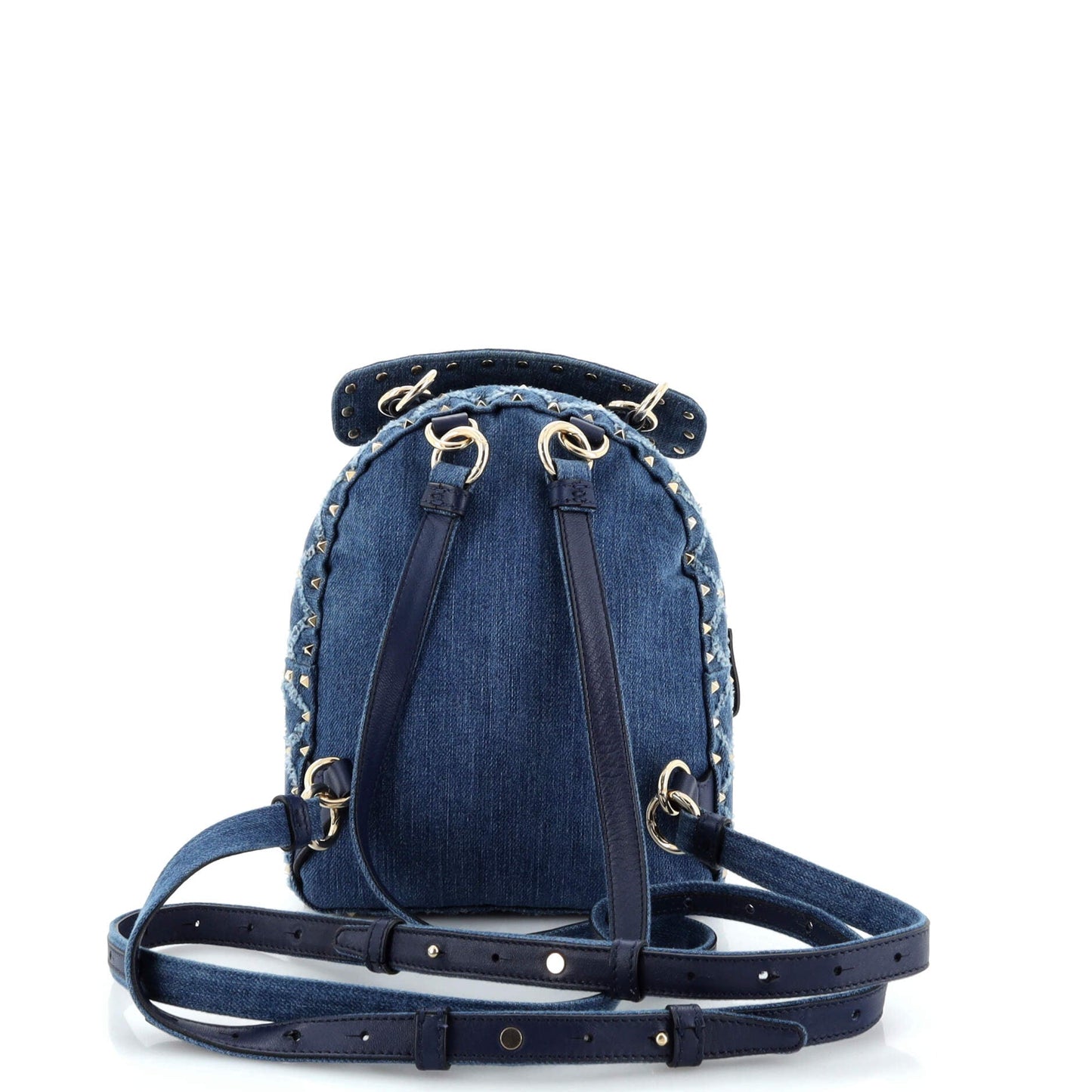 Rockstud Spike Backpack Quilted Denim Mini