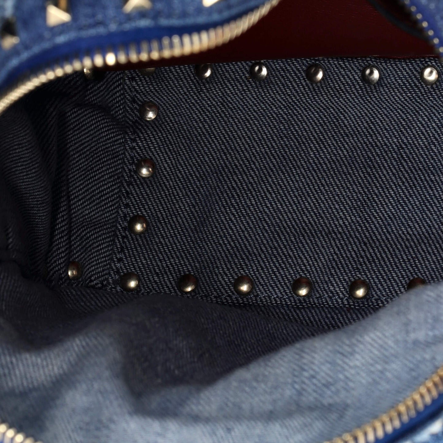 Rockstud Spike Backpack Quilted Denim Mini
