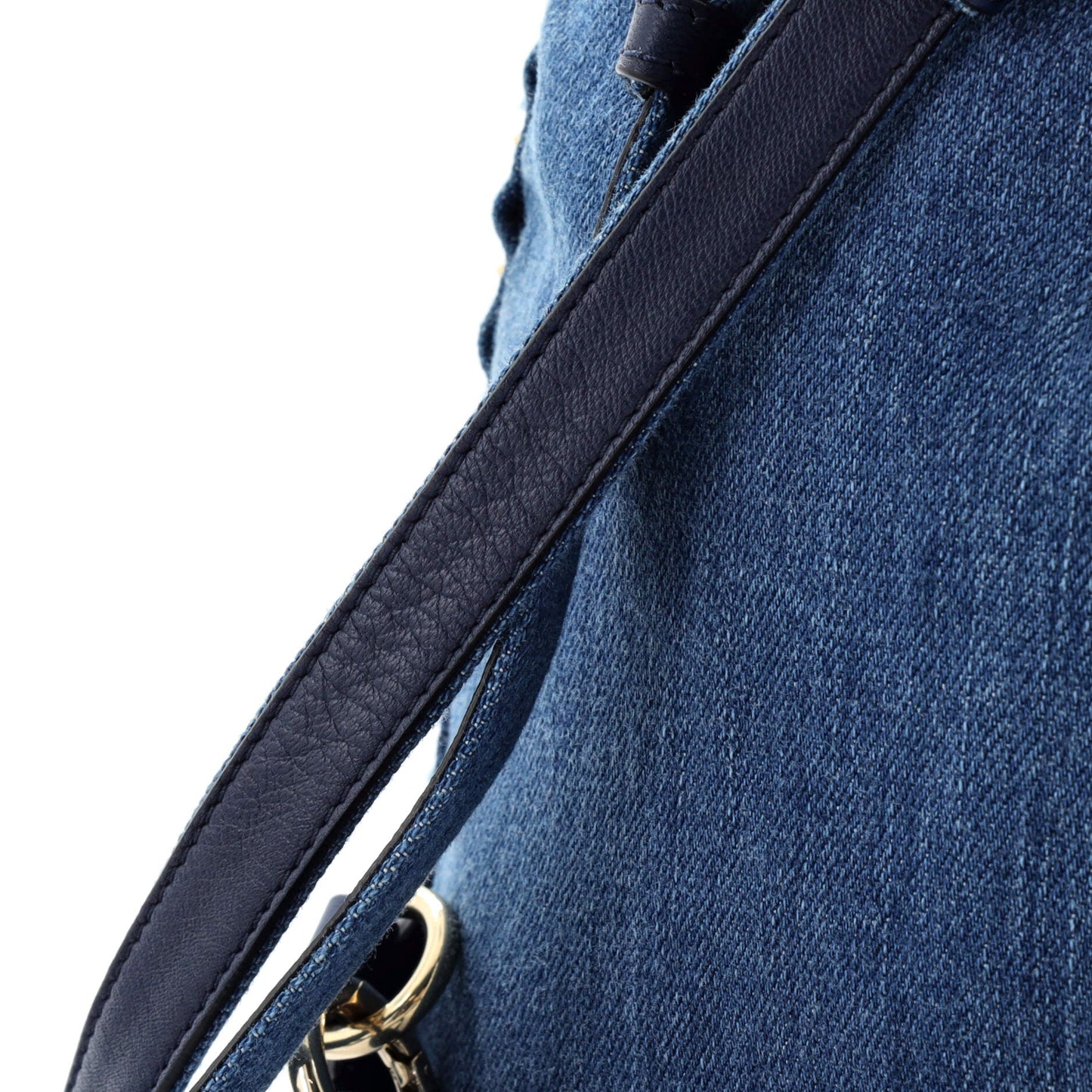 Rockstud Spike Backpack Quilted Denim Mini