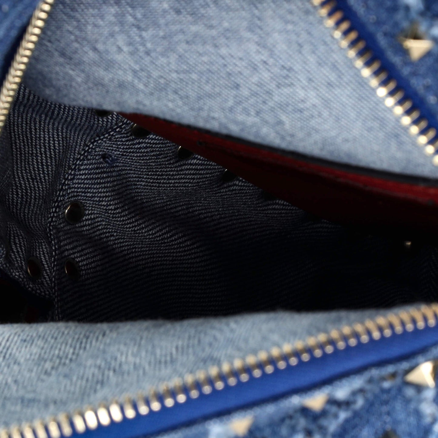 Rockstud Spike Backpack Quilted Denim Mini
