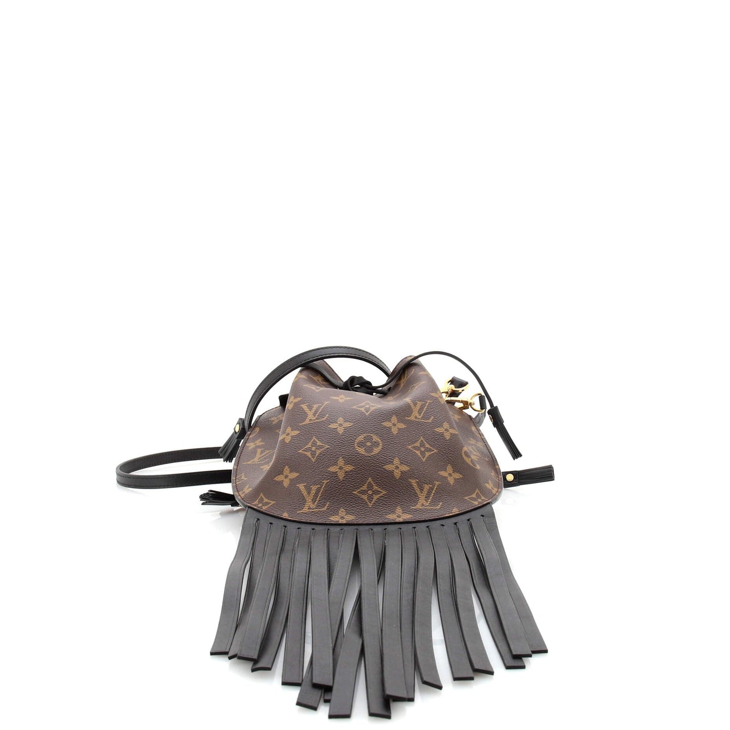 Fringed Noe Bag Monogram Canvas with Leather Mini