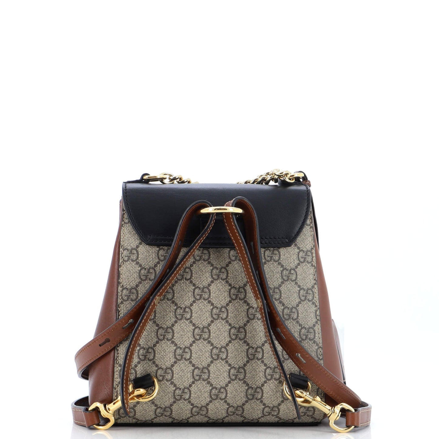 Padlock Backpack GG Coated Canvas and Leather Mini