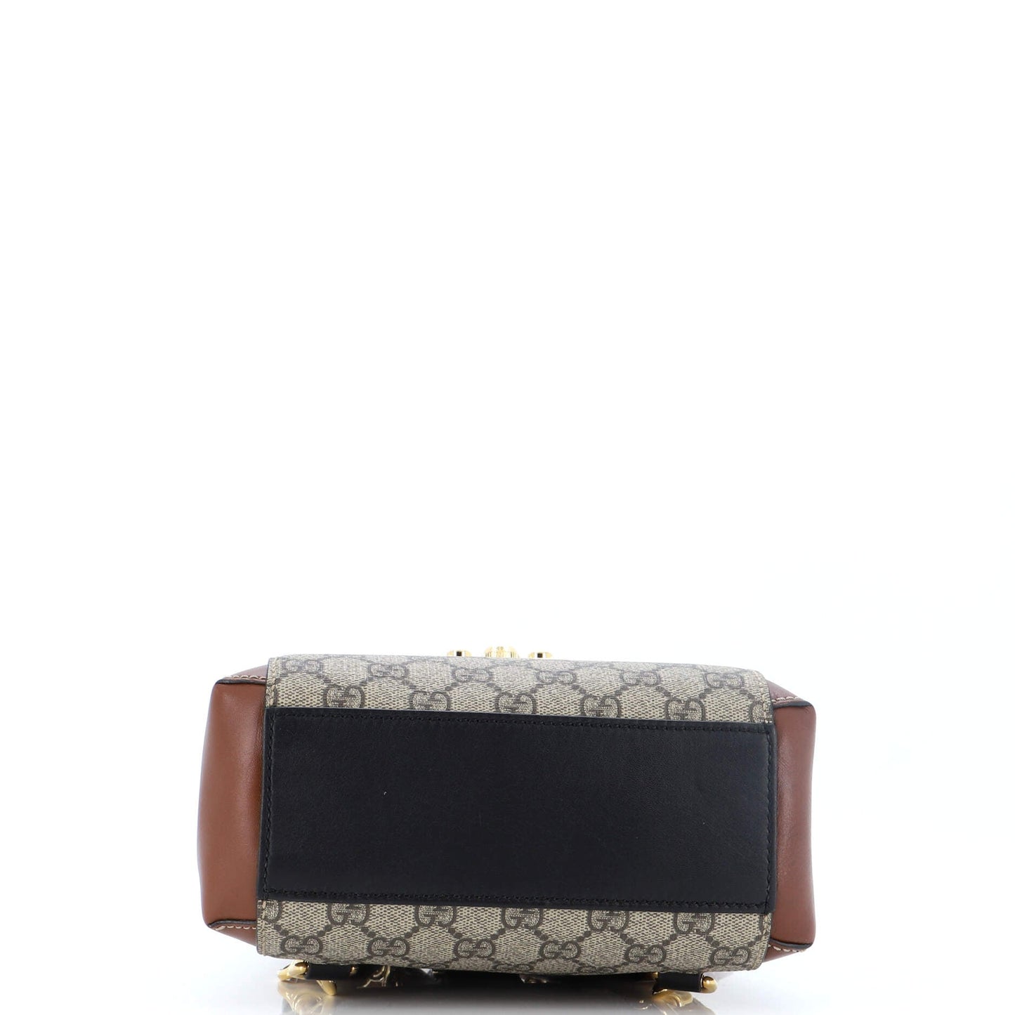 Padlock Backpack GG Coated Canvas and Leather Mini