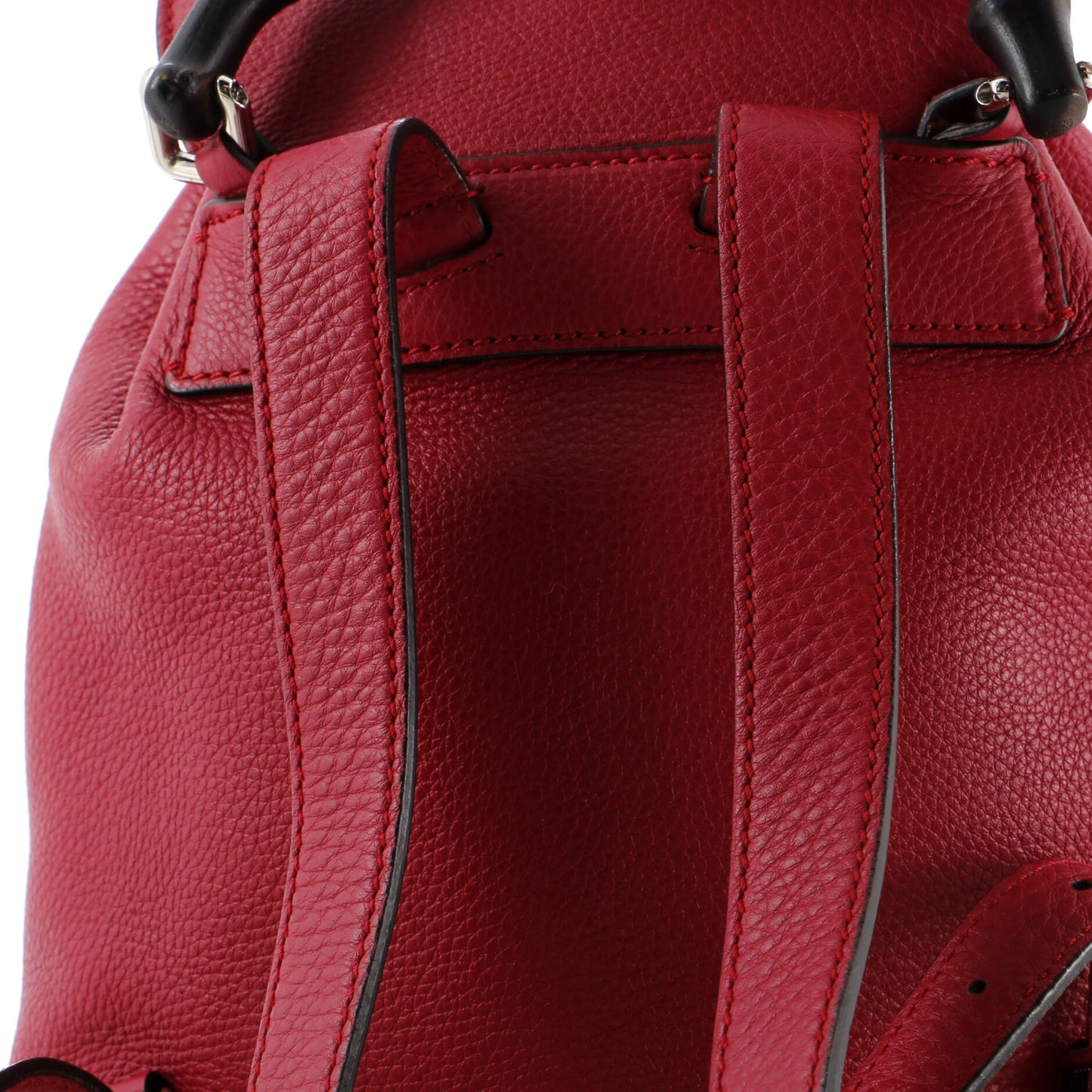 Bamboo Tassel Backpack Leather Mini