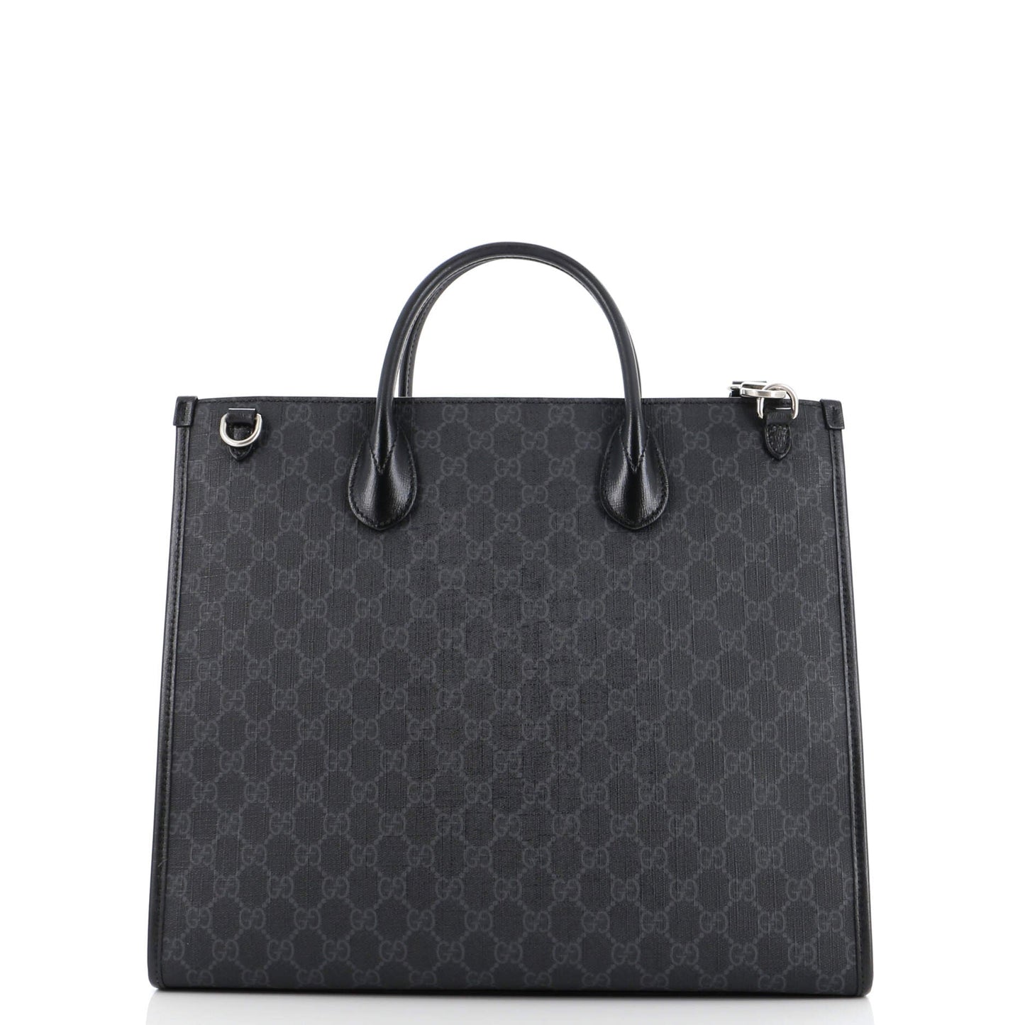 Structured Top Handle Open Tote GG Coated Canvas Medium
