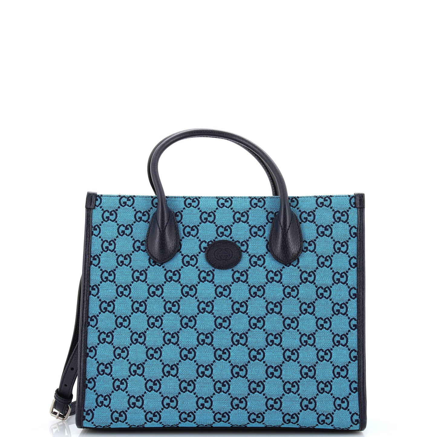 Structured Top Handle Open Tote GG Canvas Small