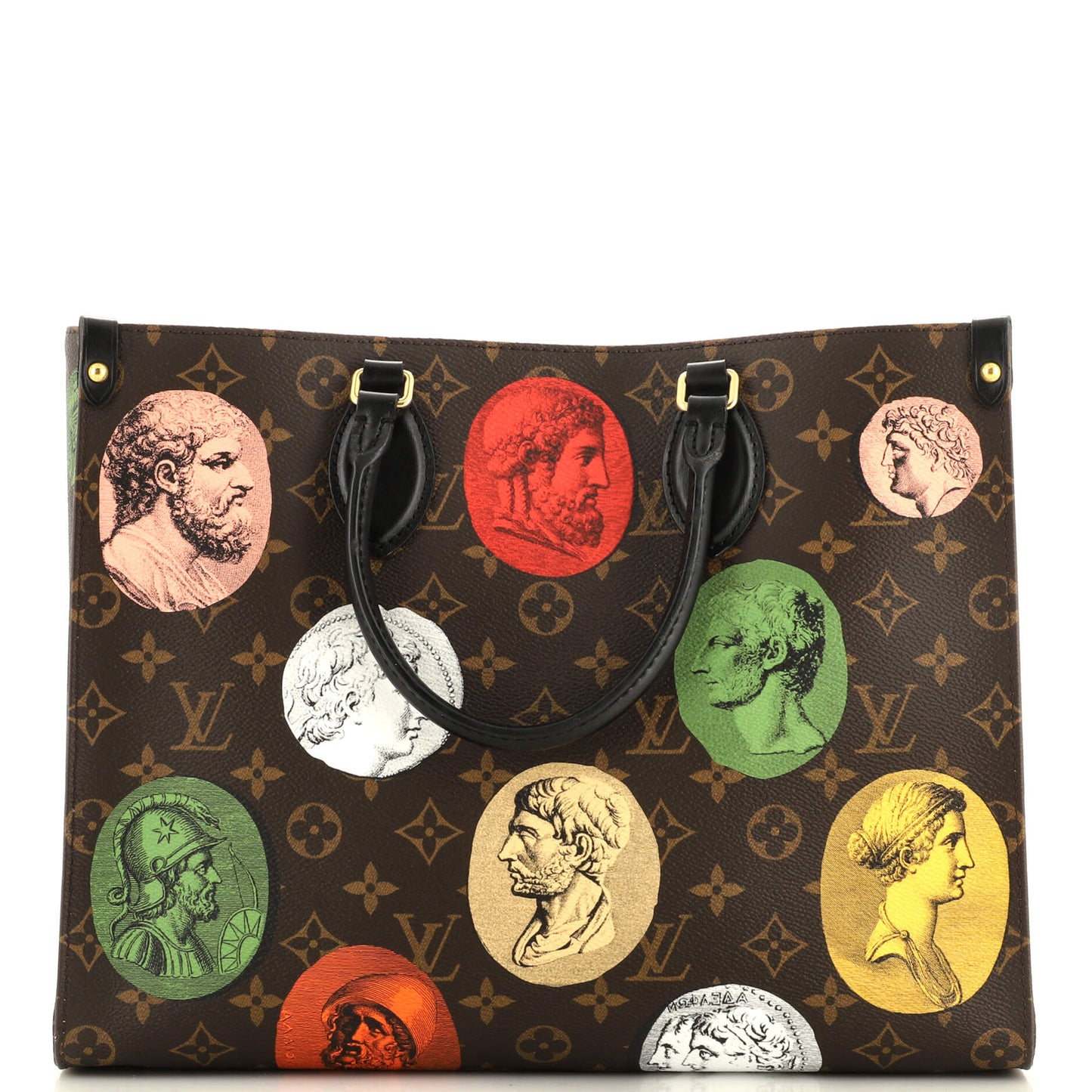 OnTheGo Tote Limited Edition Fornasetti Cameo Monogram Canvas MM