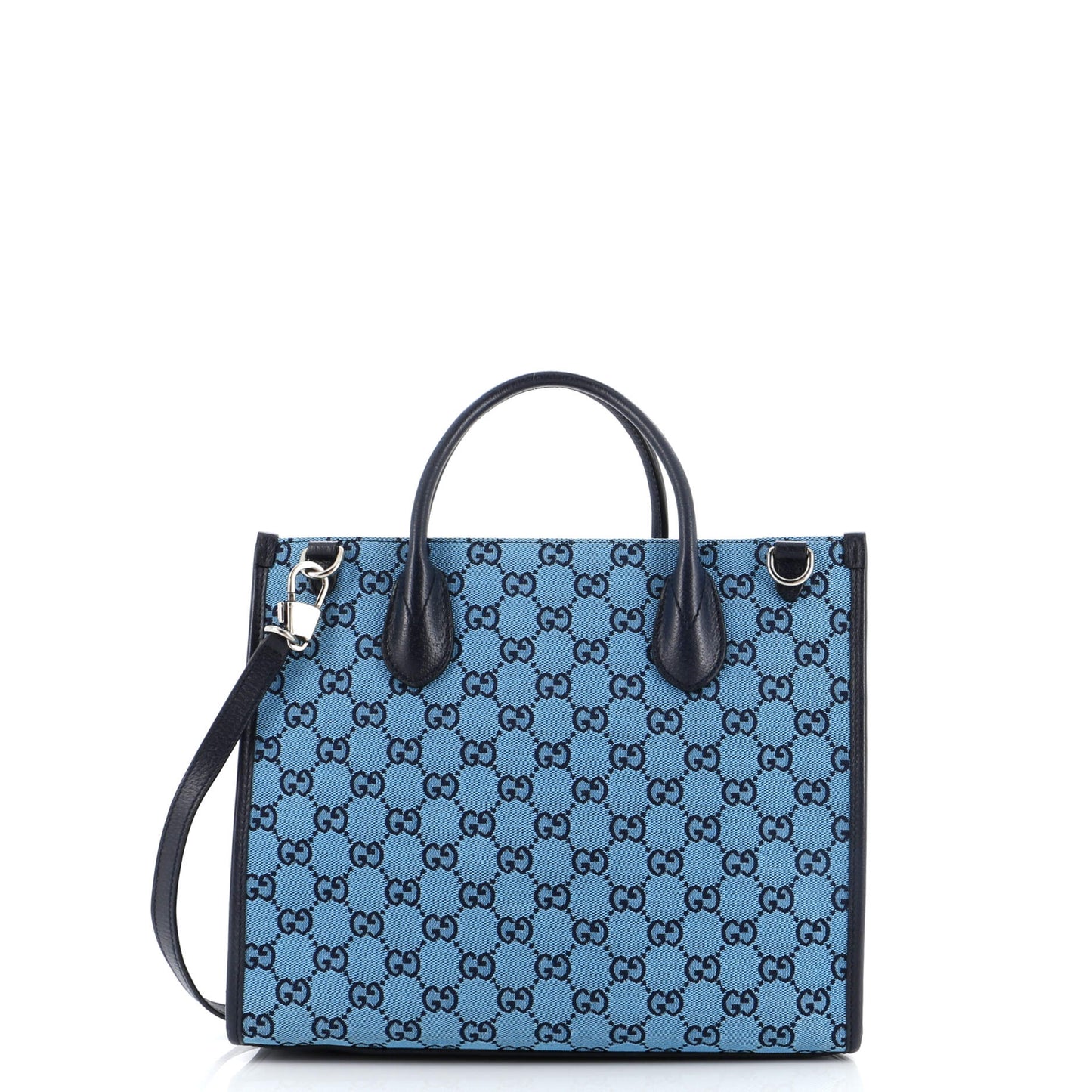Structured Top Handle Open Tote GG Canvas Small