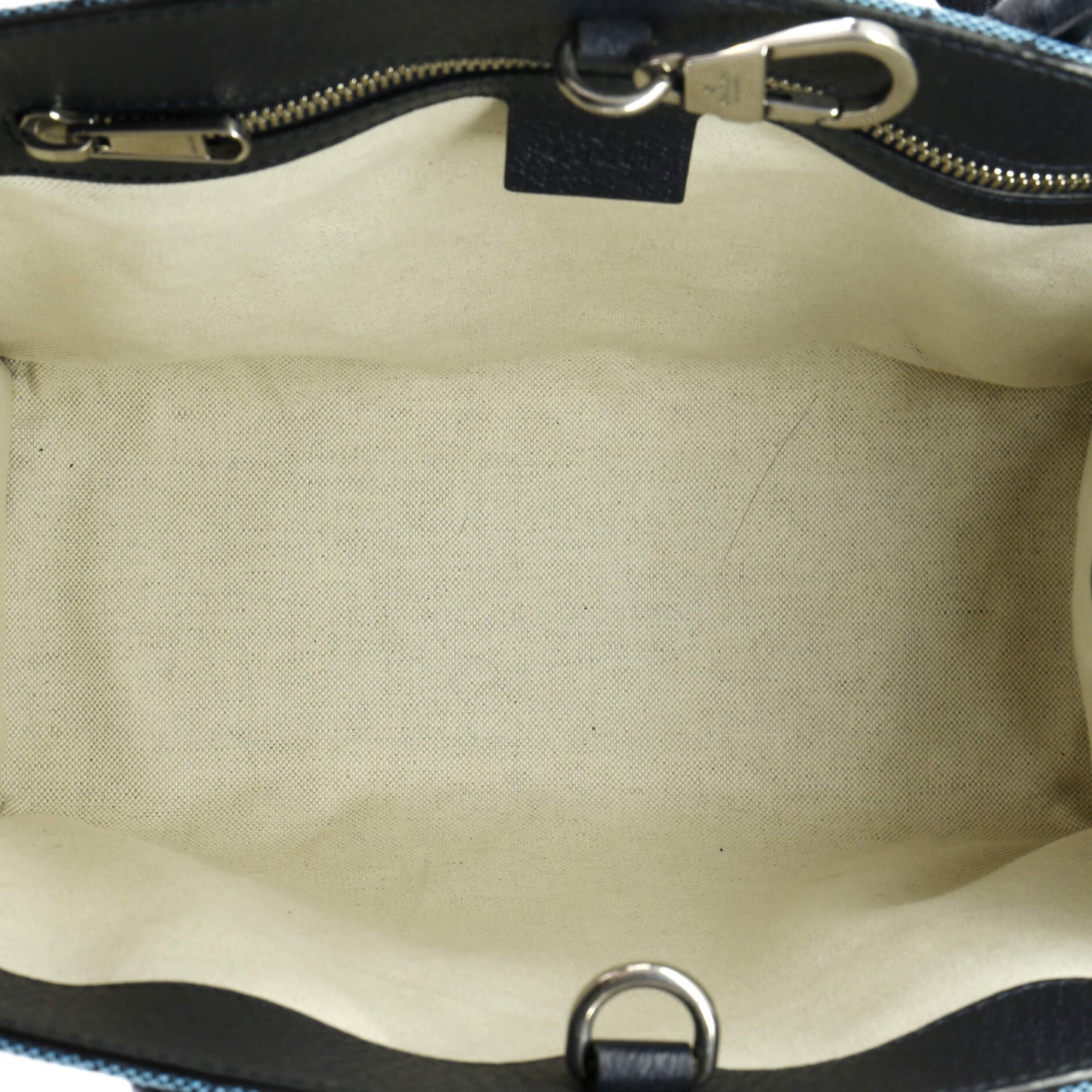 Structured Top Handle Open Tote GG Canvas Small