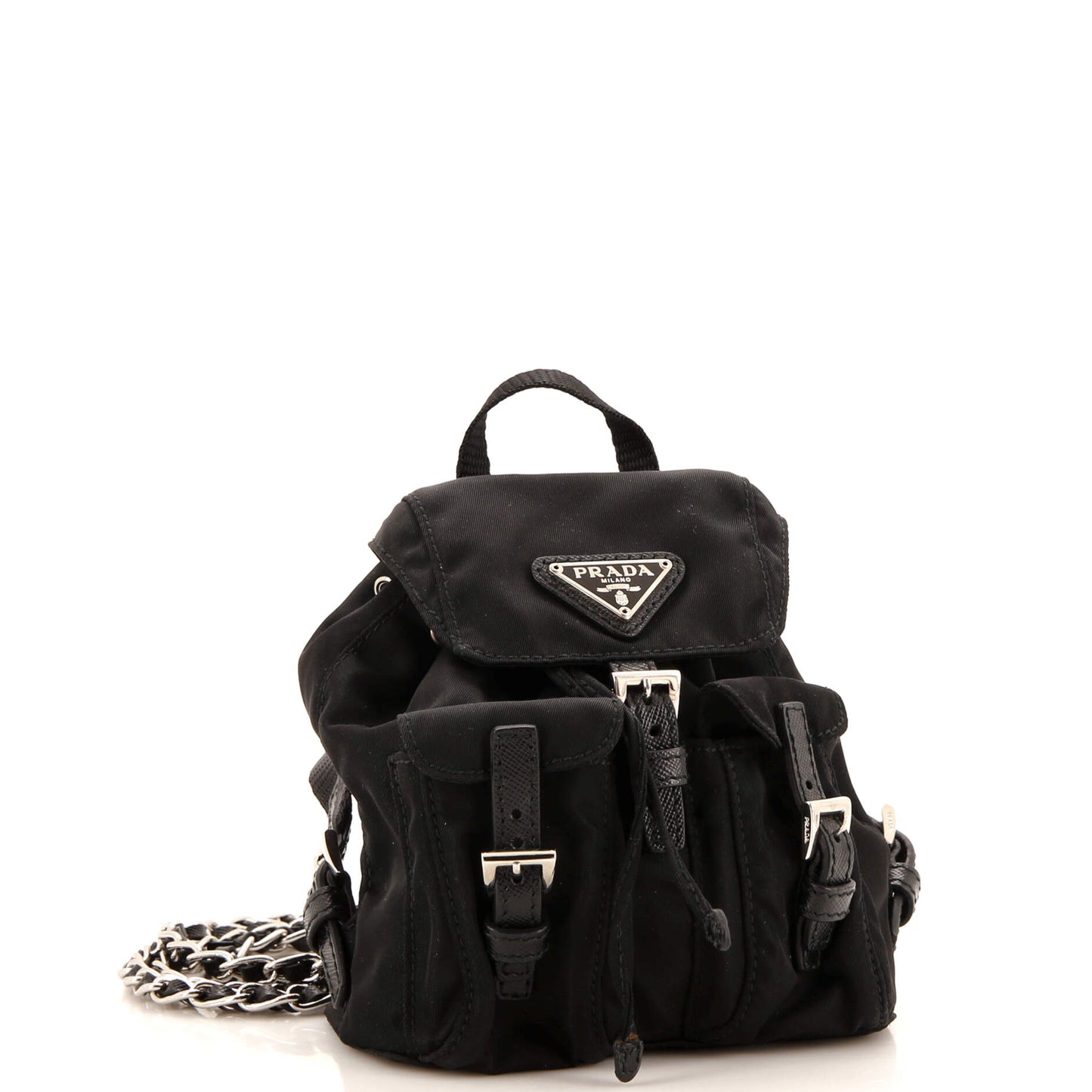 Convertible Chain Backpack Tessuto Mini