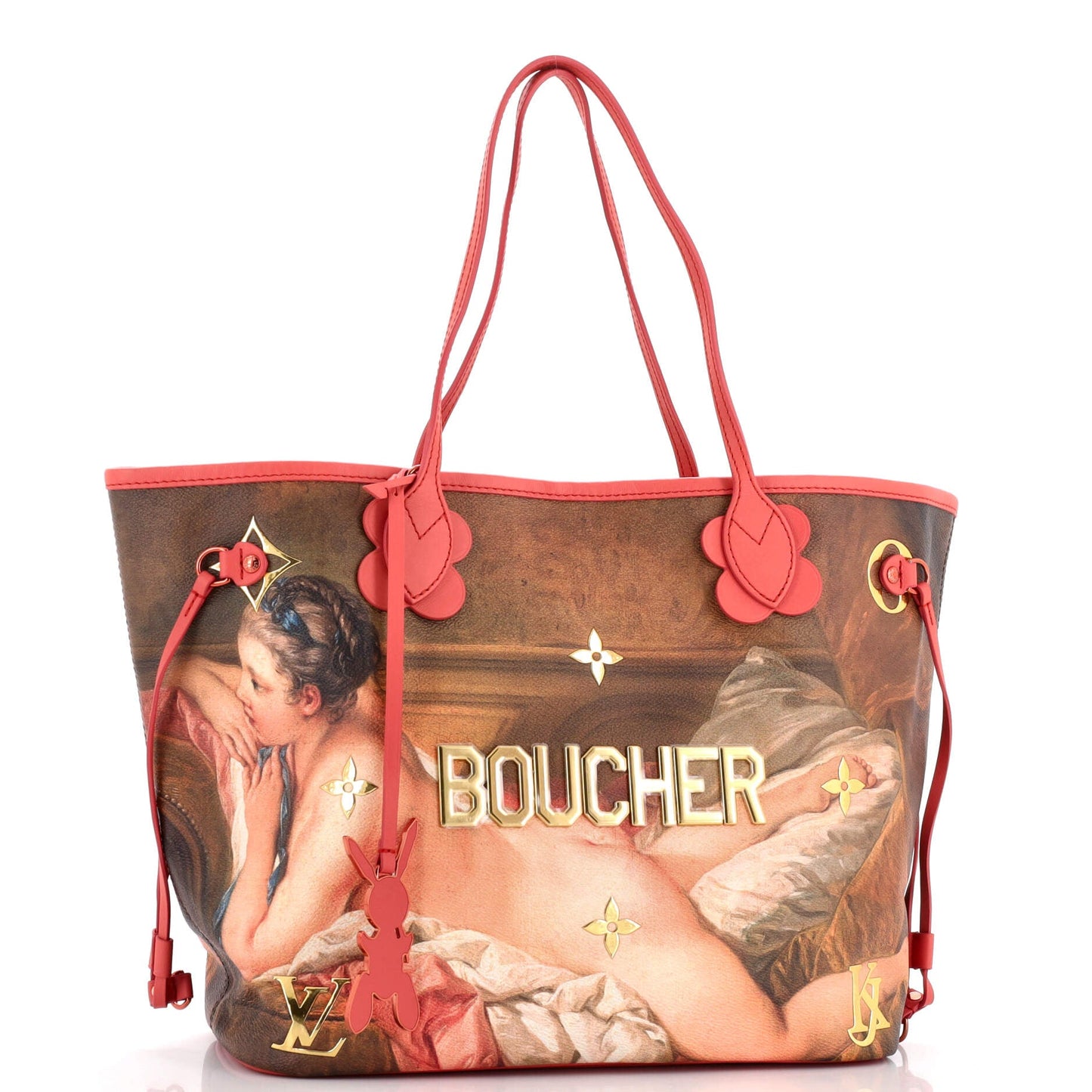 Neverfull NM Tote Limited Edition Jeff Koons Boucher Print Canvas MM
