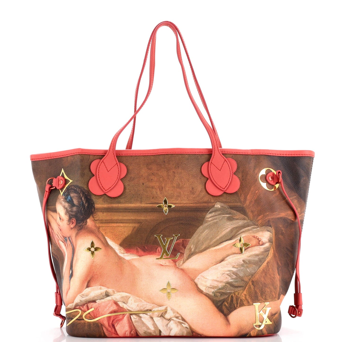 Neverfull NM Tote Limited Edition Jeff Koons Boucher Print Canvas MM