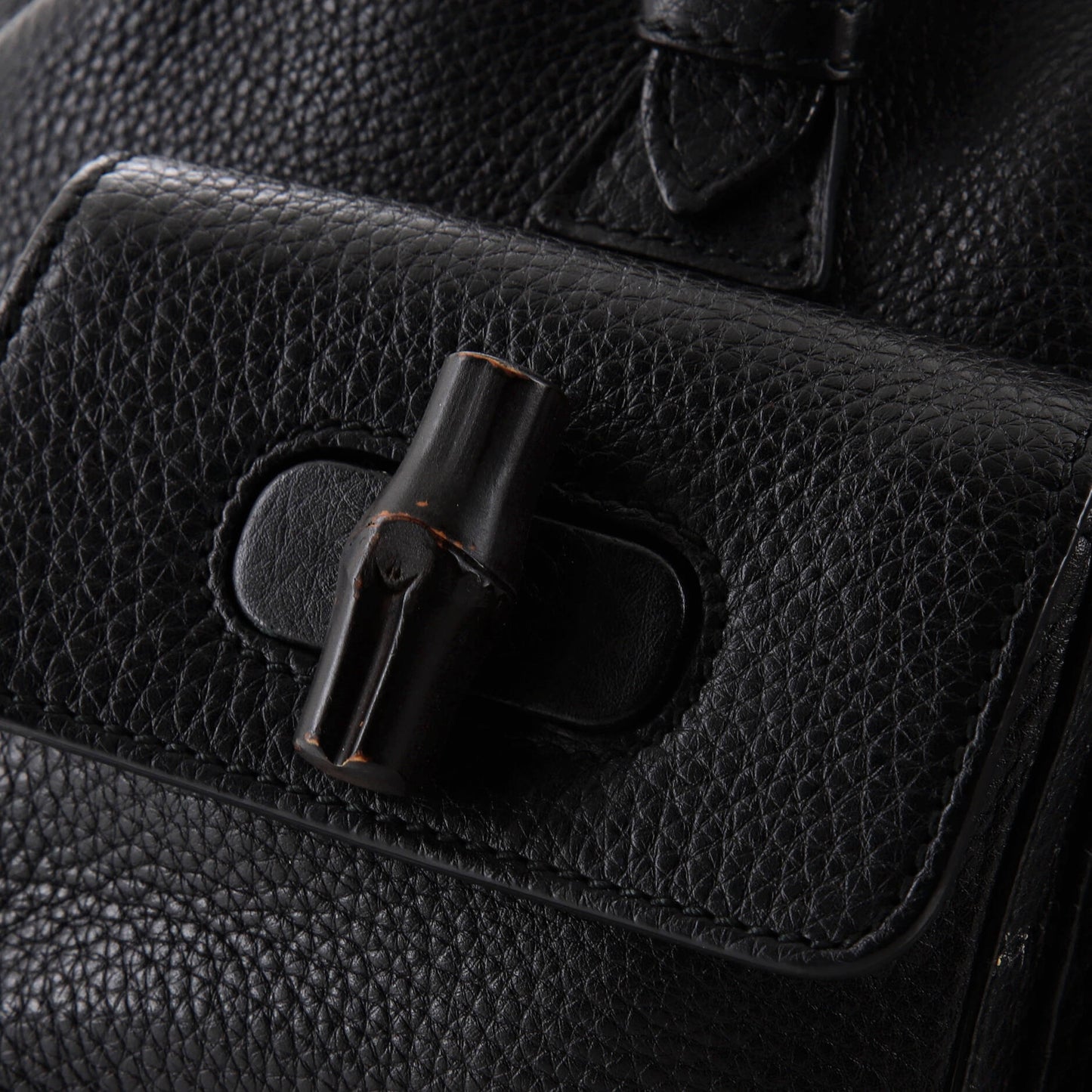 Bamboo Tassel Backpack Leather Mini