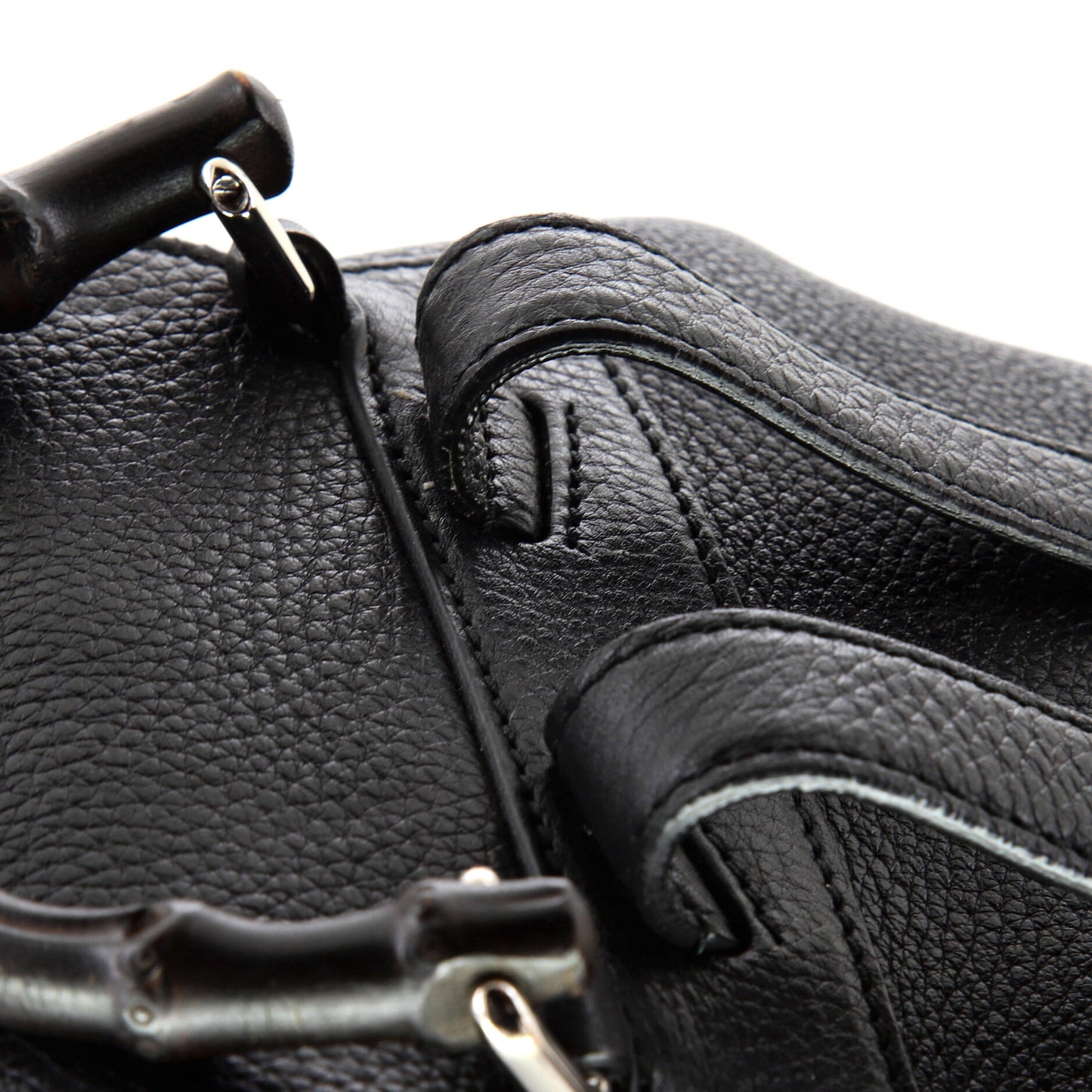 Bamboo Tassel Backpack Leather Mini