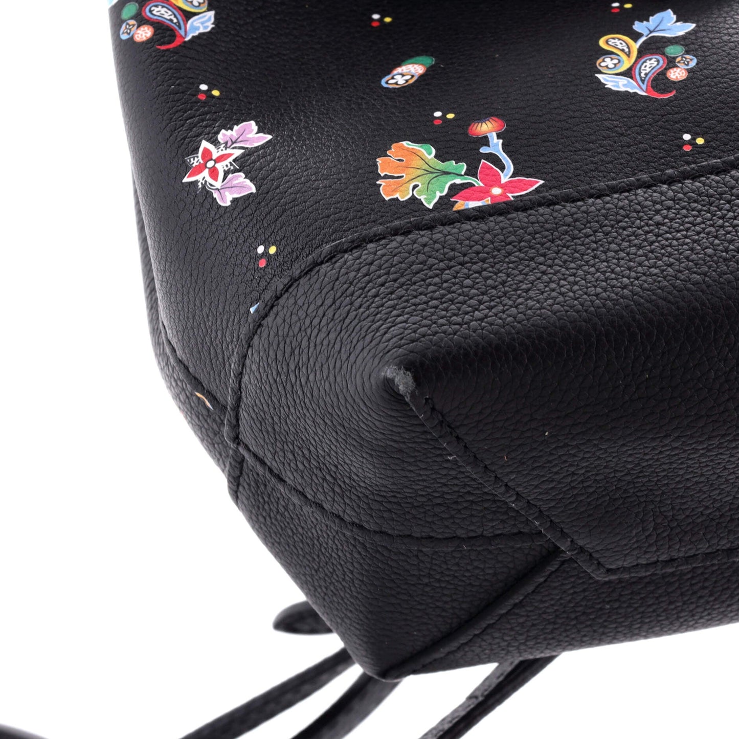 Lockme Backpack Floral Printed Leather Mini