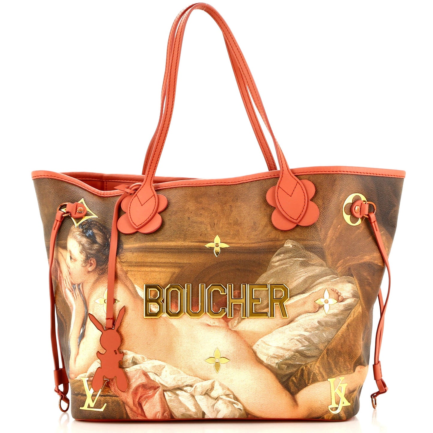Neverfull NM Tote Limited Edition Jeff Koons Boucher Print Canvas MM