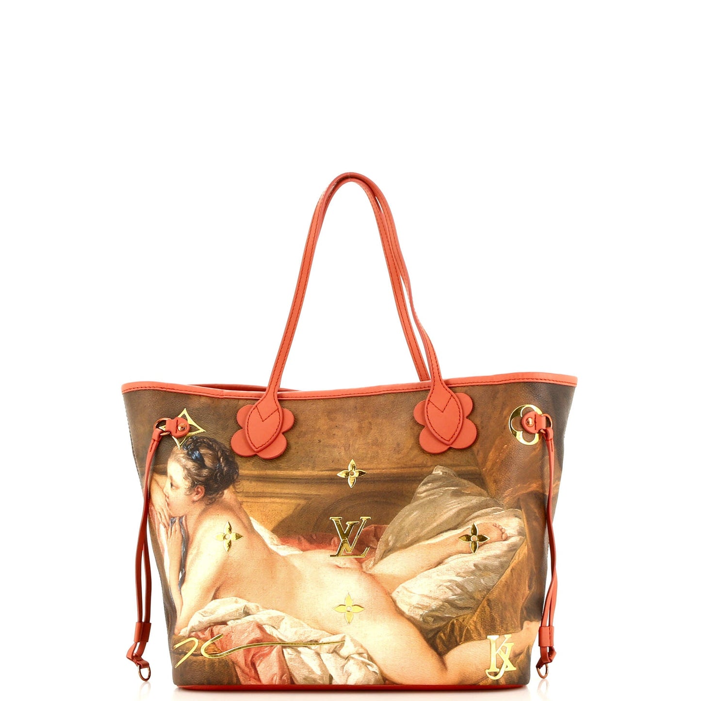 Neverfull NM Tote Limited Edition Jeff Koons Boucher Print Canvas MM