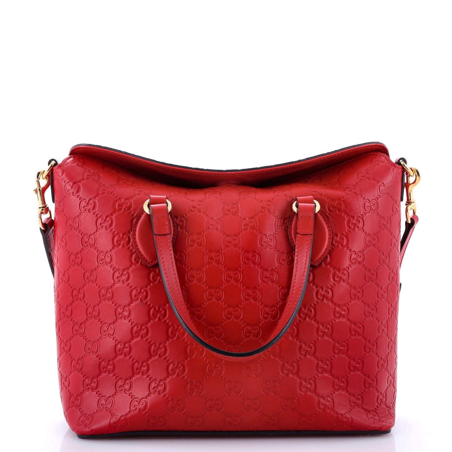 Signature Fold Over Tote Guccissima Leather Medium