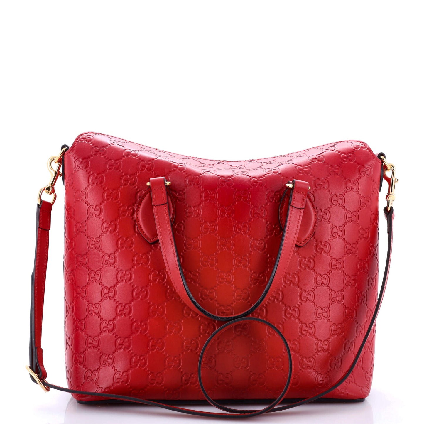 Signature Fold Over Tote Guccissima Leather Medium