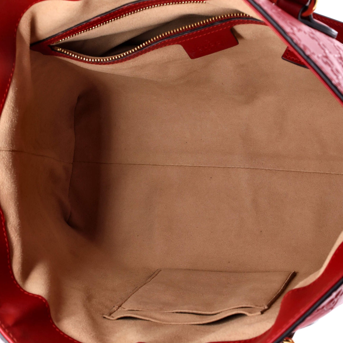 Signature Fold Over Tote Guccissima Leather Medium