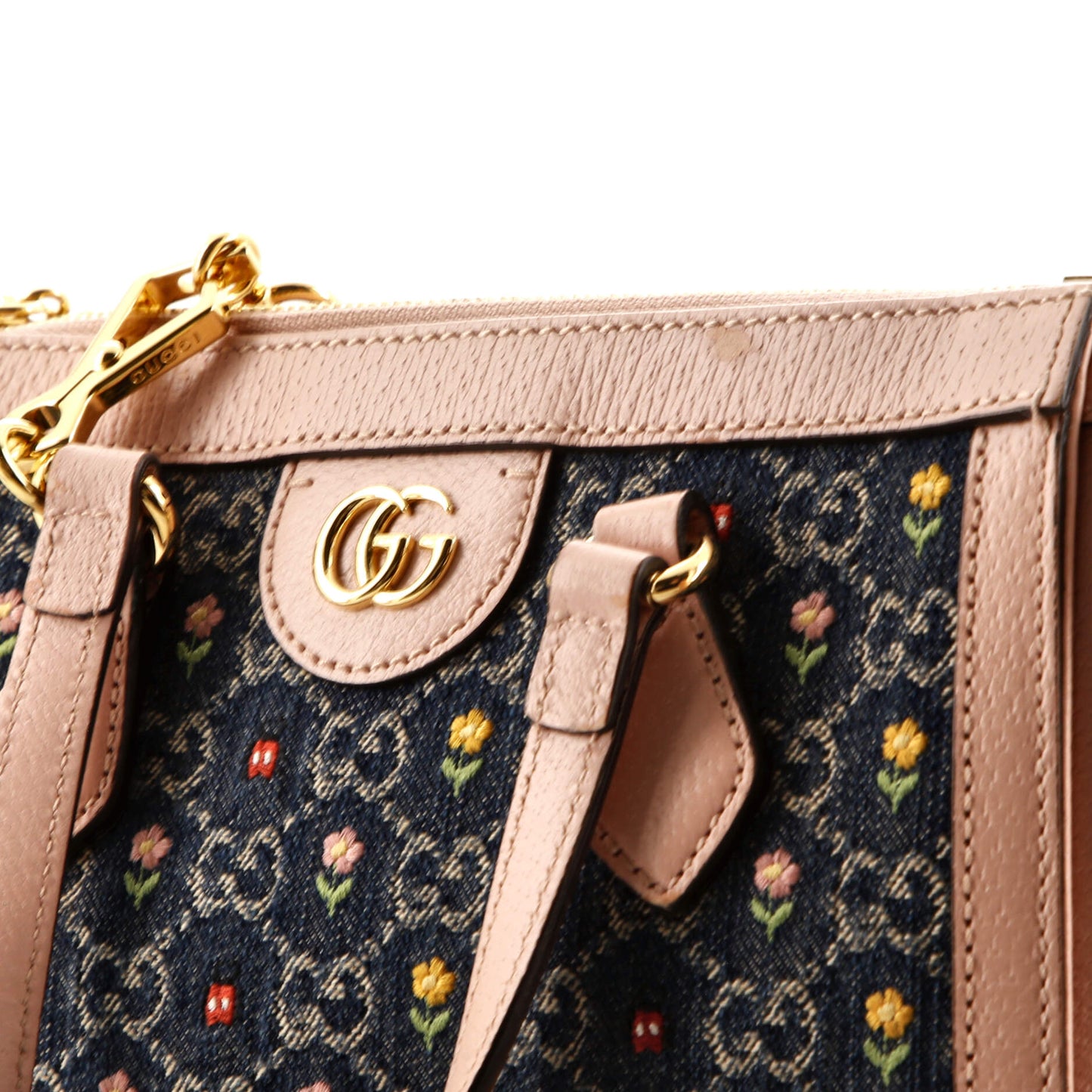 Ophidia Top Handle Tote Printed GG Denim Small
