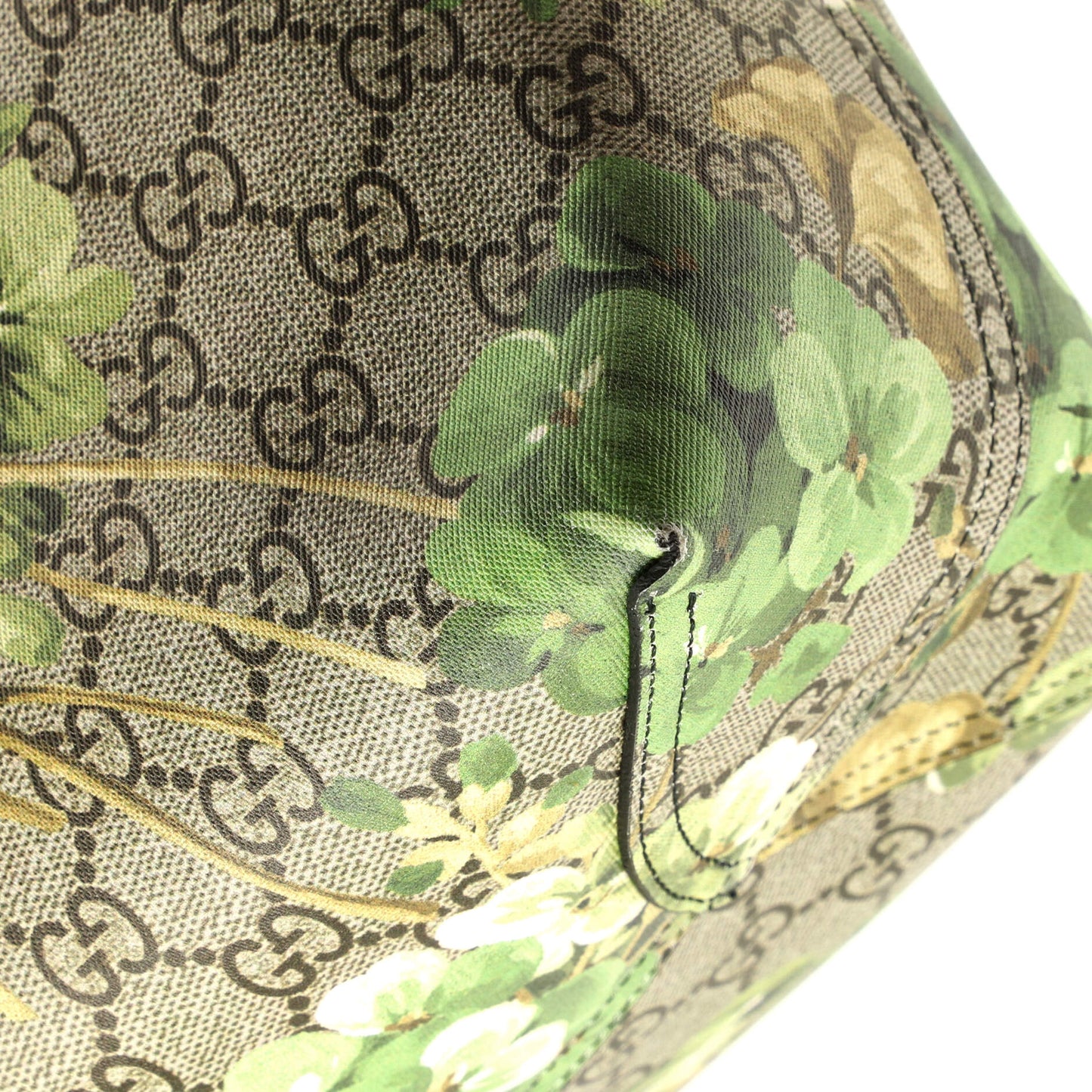 Reversible Tote Blooms GG Print Leather Large