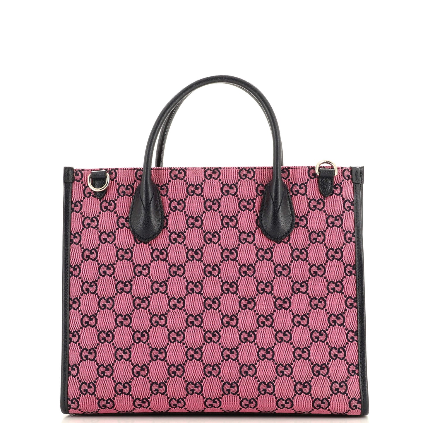 Structured Top Handle Open Tote GG Canvas Small