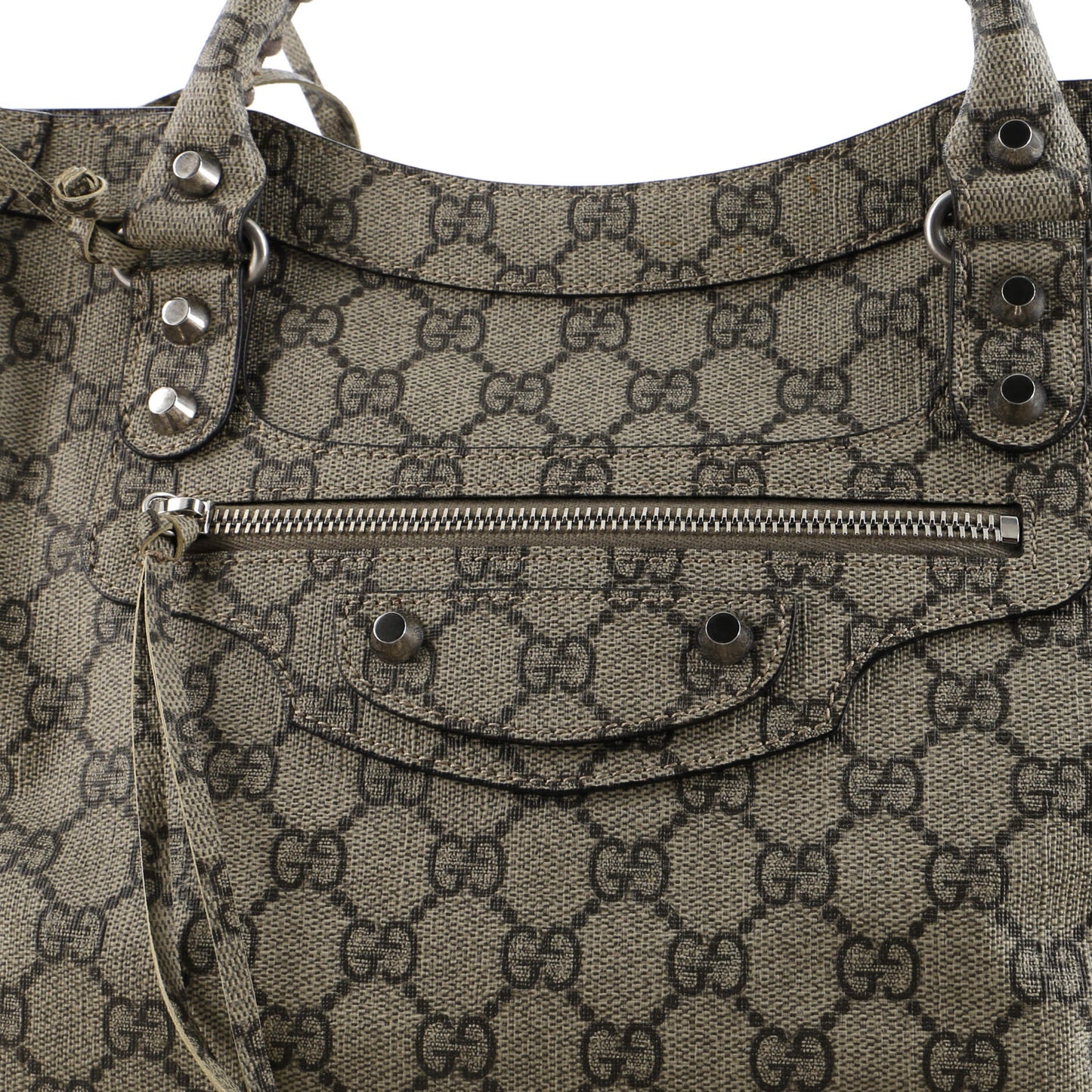 x Balenciaga The Hacker Project Neo Classic City Bag GG Coated Canvas Medium