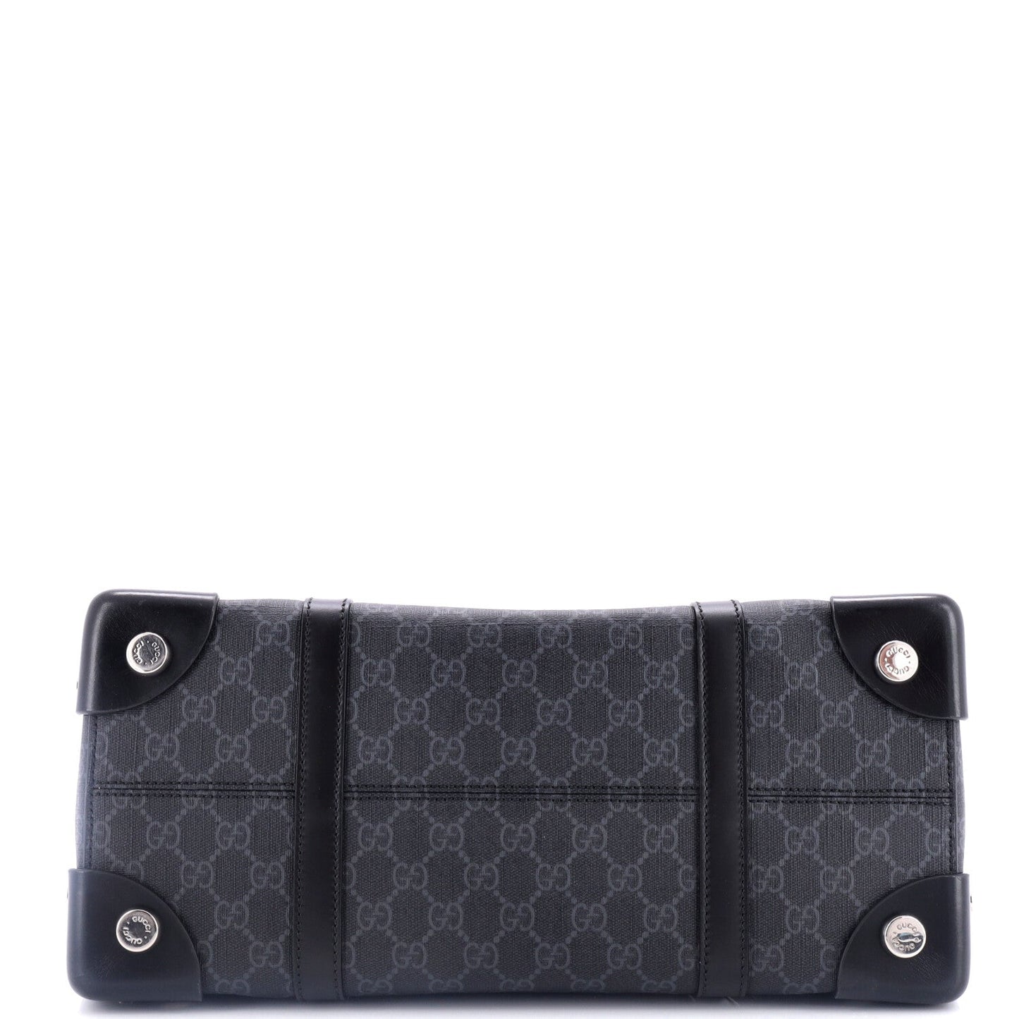 Buckle Travel Tote GG Coated Canvas with Leather Large