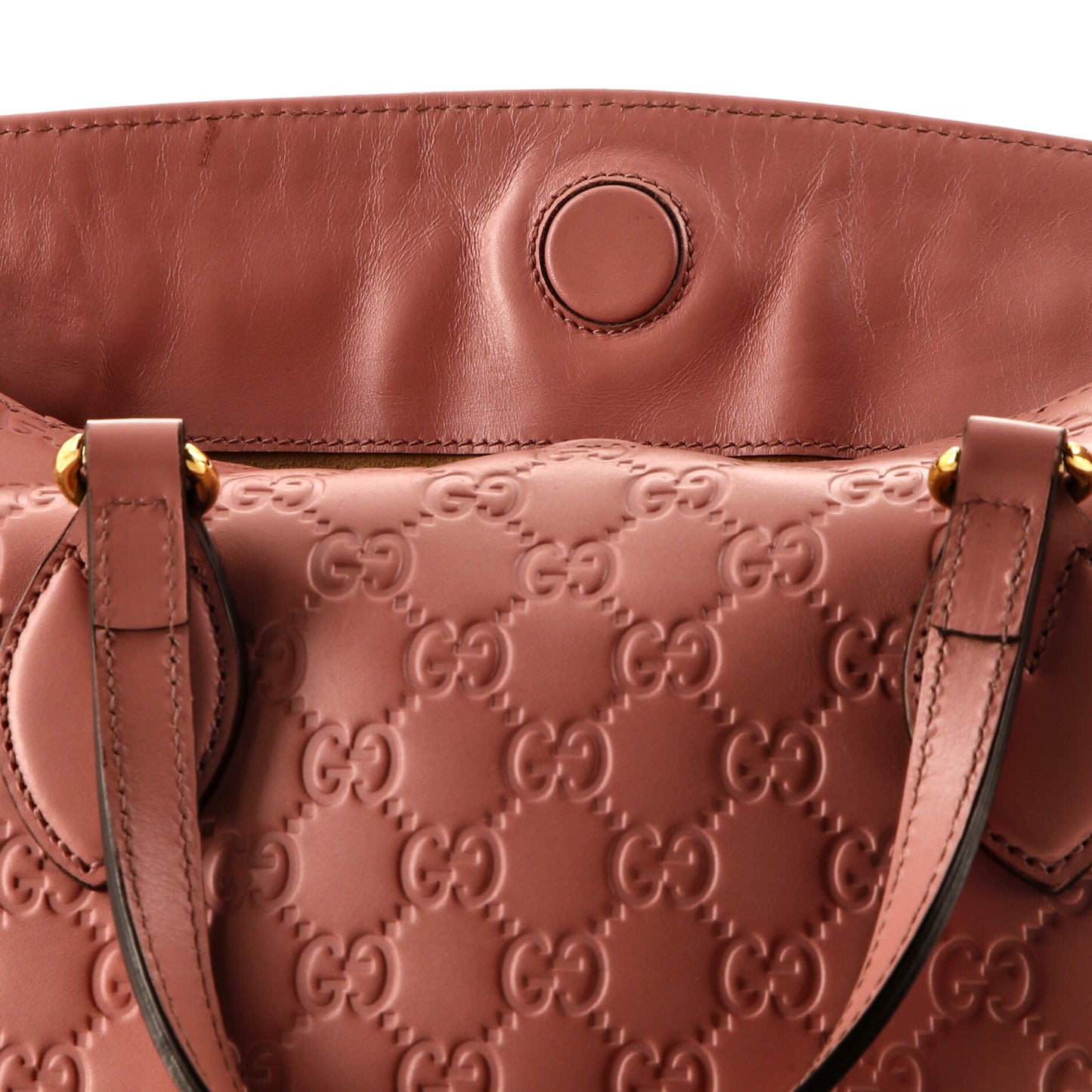 Signature Fold Over Tote Guccissima Leather Medium