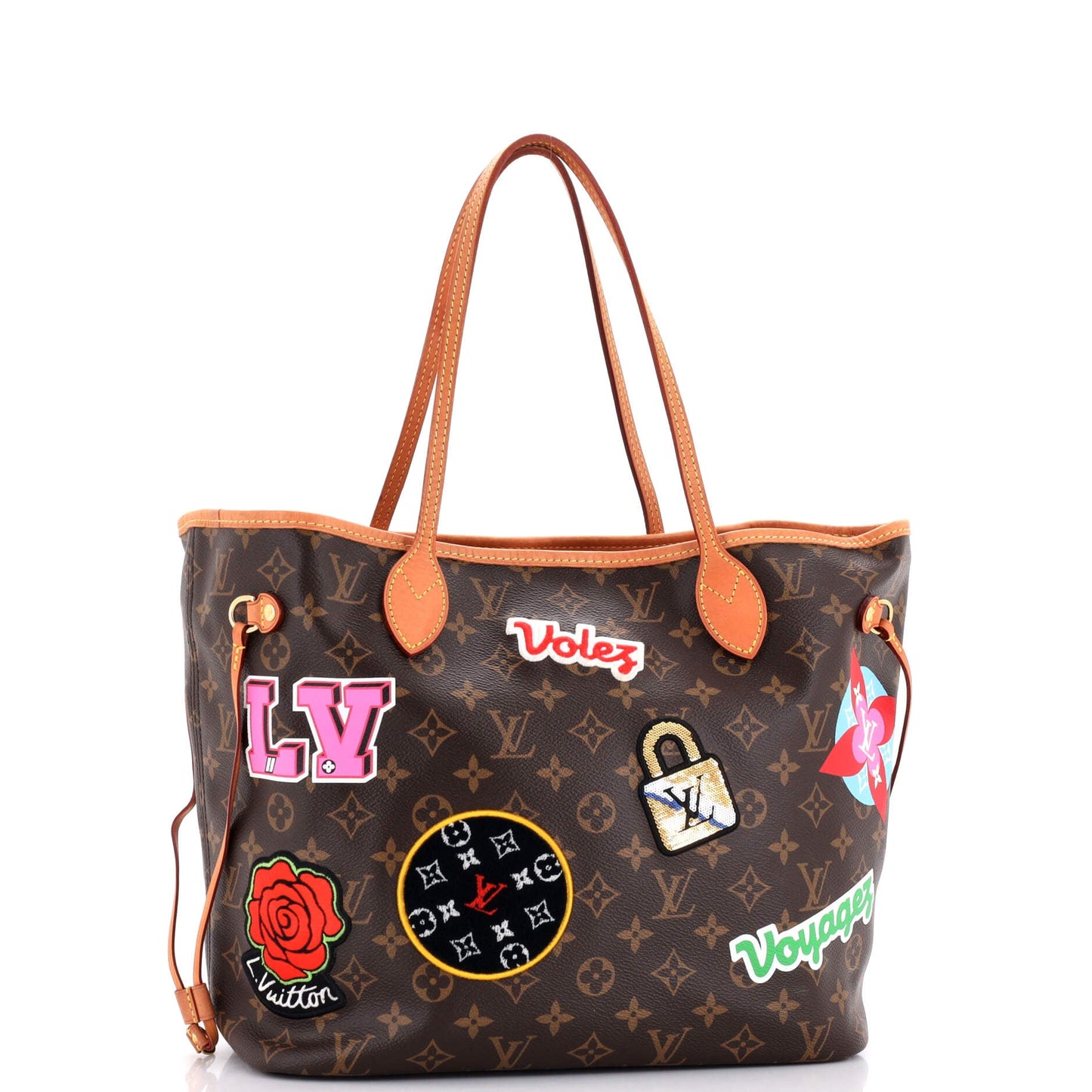Neverfull NM Tote Limited Edition Patches Monogram Canvas MM