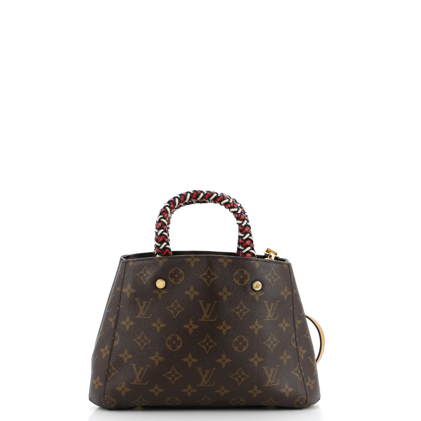 Braided Handle Montaigne Handbag Monogram Canvas BB