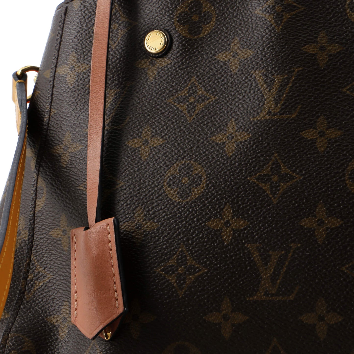 Braided Handle Montaigne Handbag Monogram Canvas BB