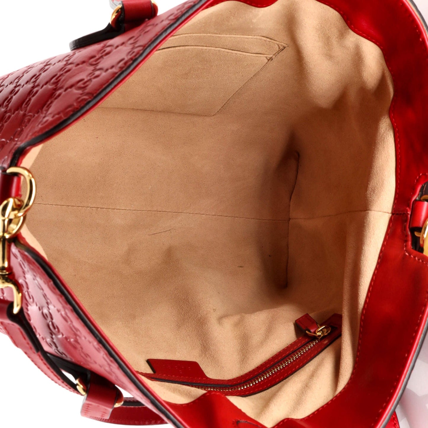 Signature Fold Over Tote Guccissima Leather Medium