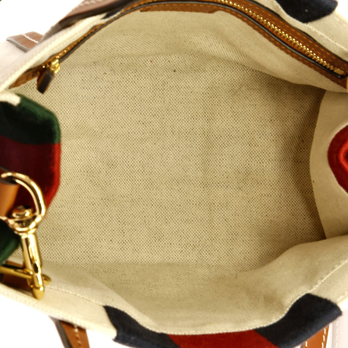 Interlocking G Web Tote Canvas Small