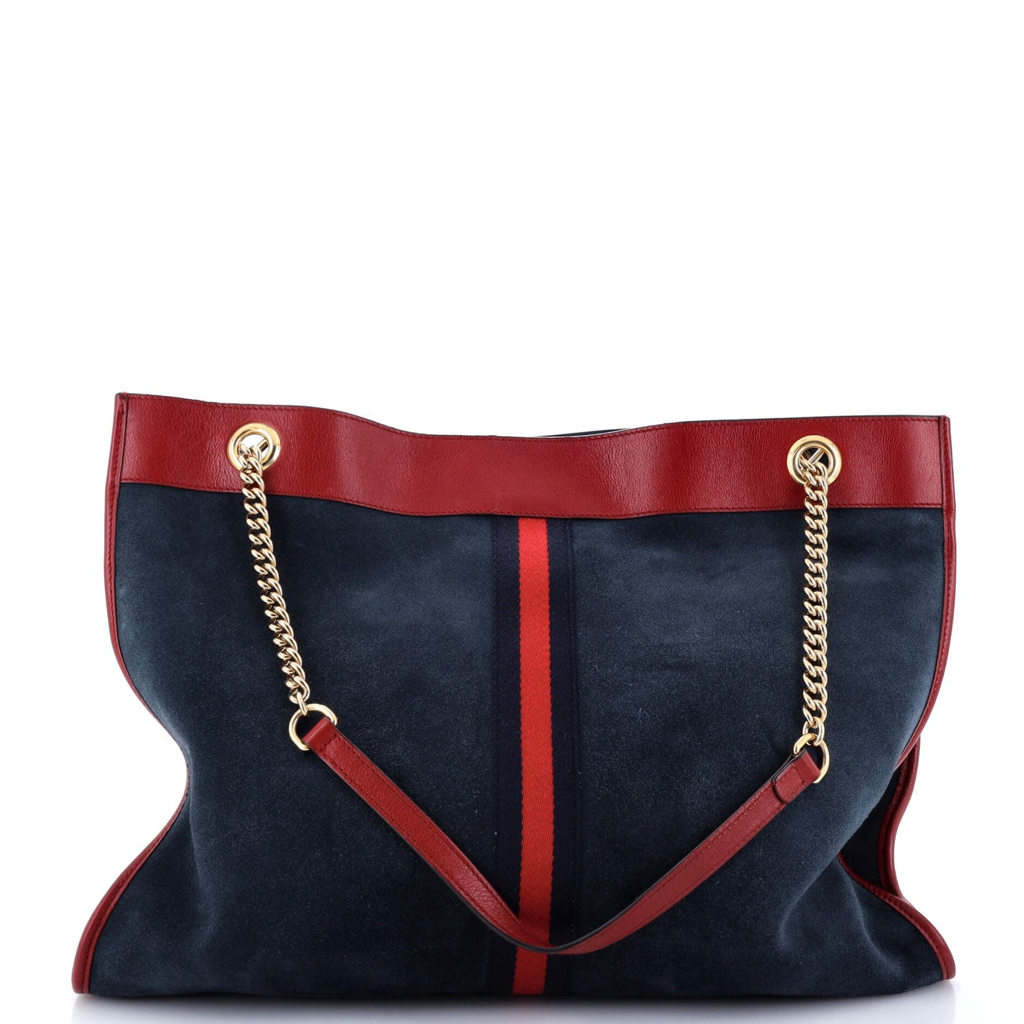 Rajah Chain Tote Suede with Applique Large